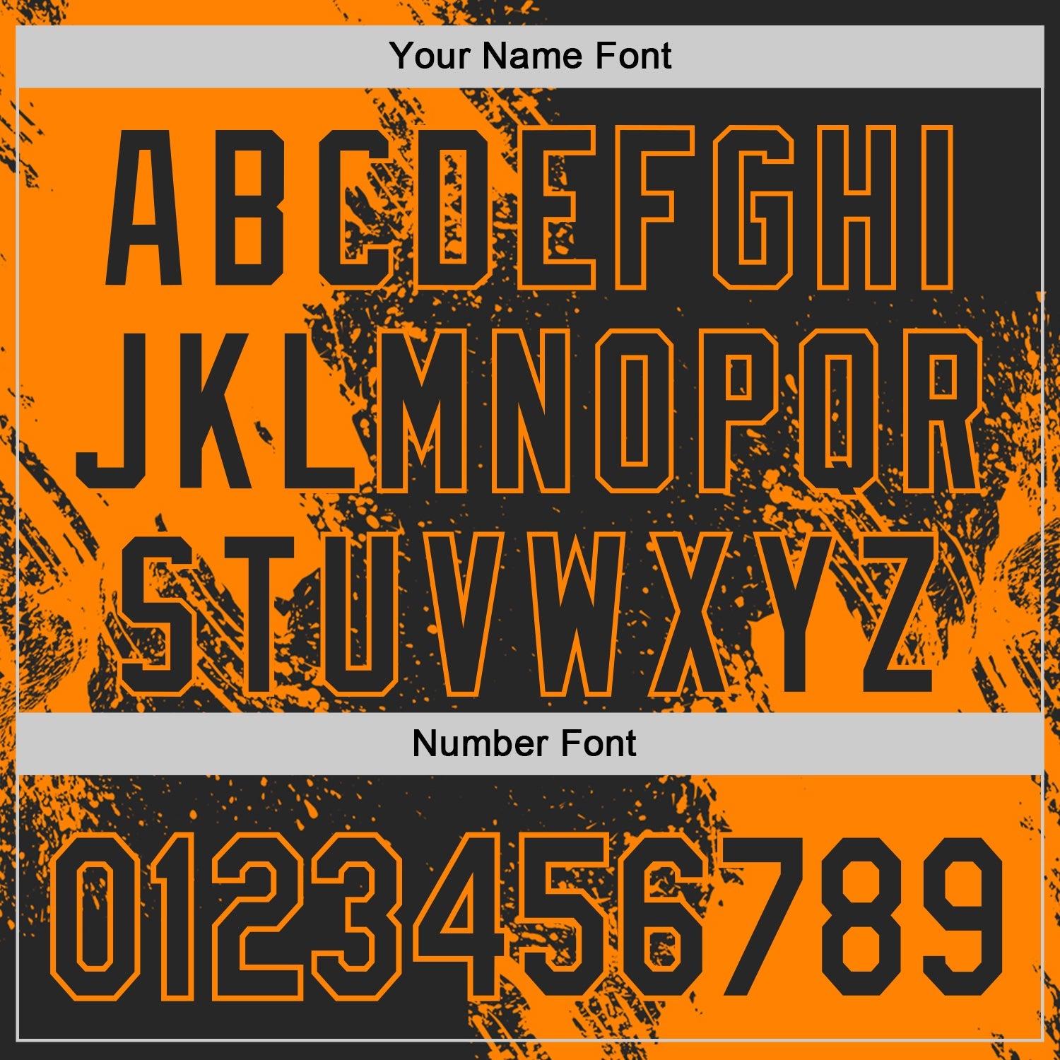 Custom Black-Bay Orange Abstract Brush Stroke Authentic Baseball Jersey