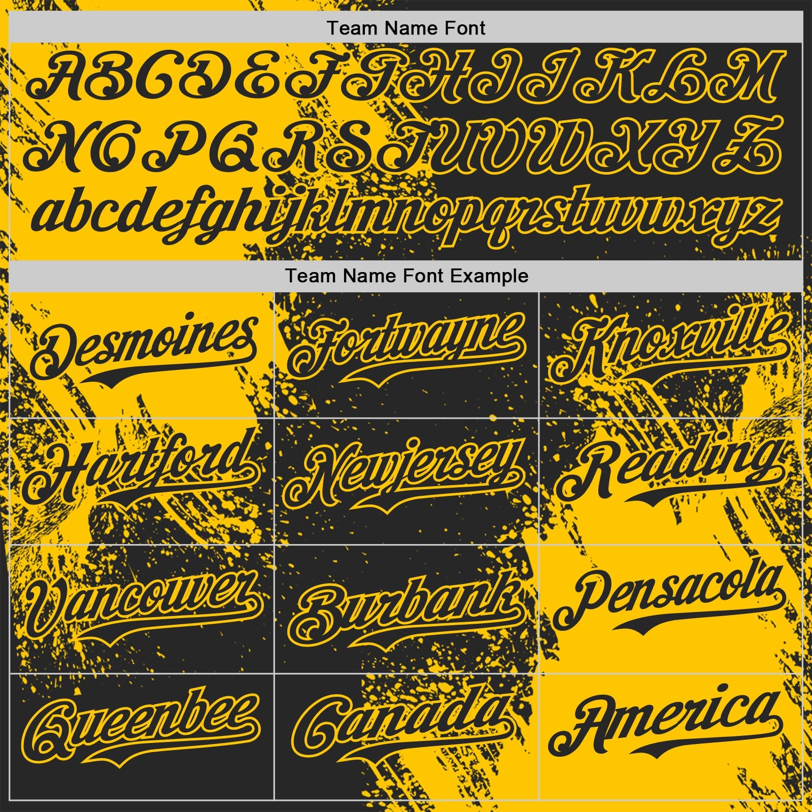 Custom Black-Yellow Abstract Brush Stroke Authentic Baseball Jersey