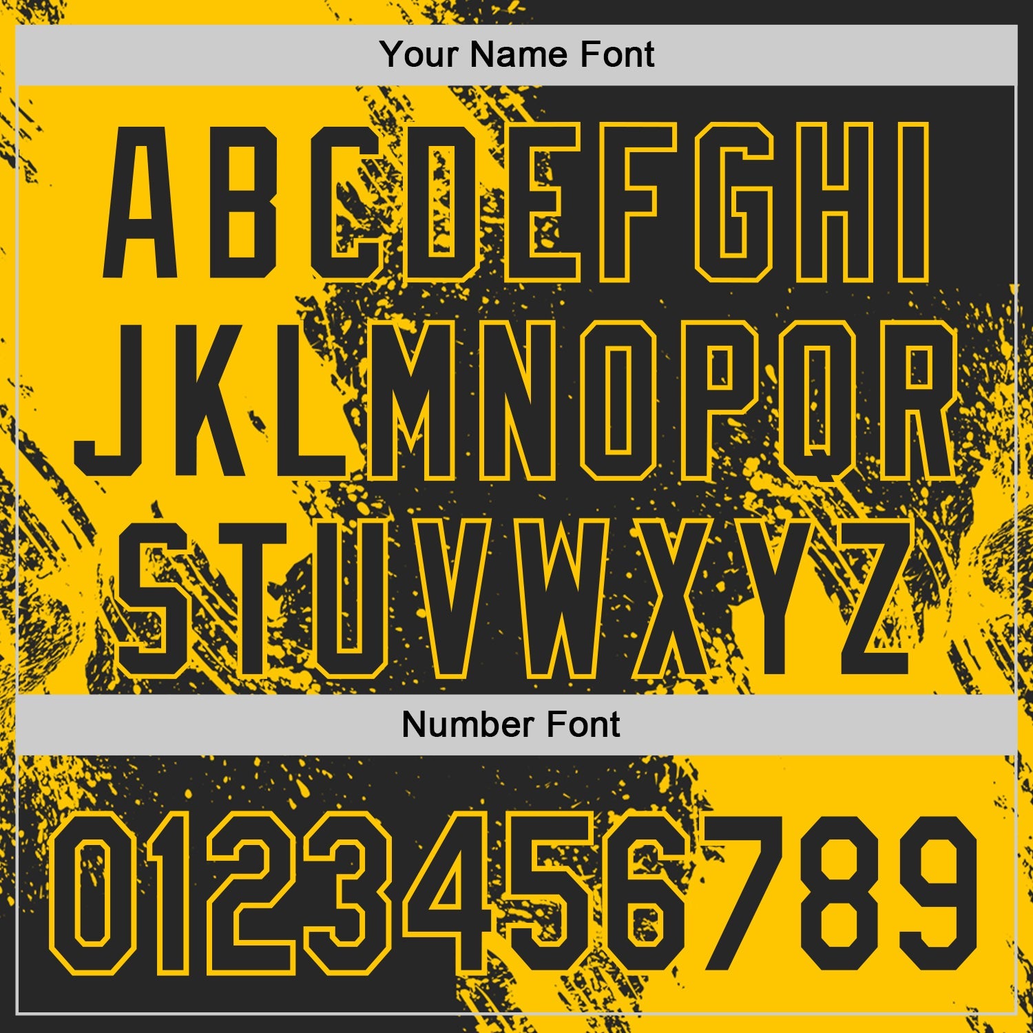 Custom Black-Yellow Abstract Brush Stroke Authentic Baseball Jersey