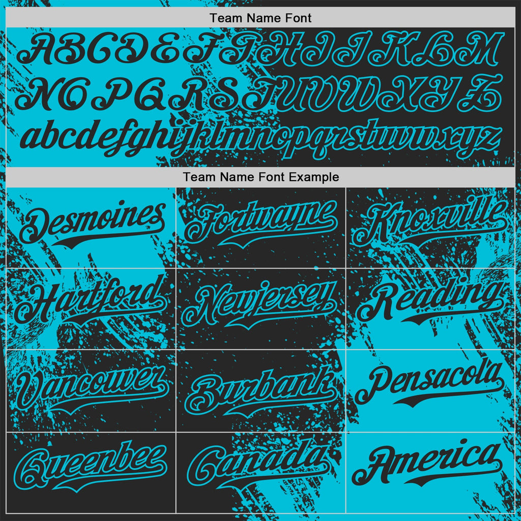 Custom Black-Lakes Blue Abstract Brush Stroke Authentic Baseball Jersey