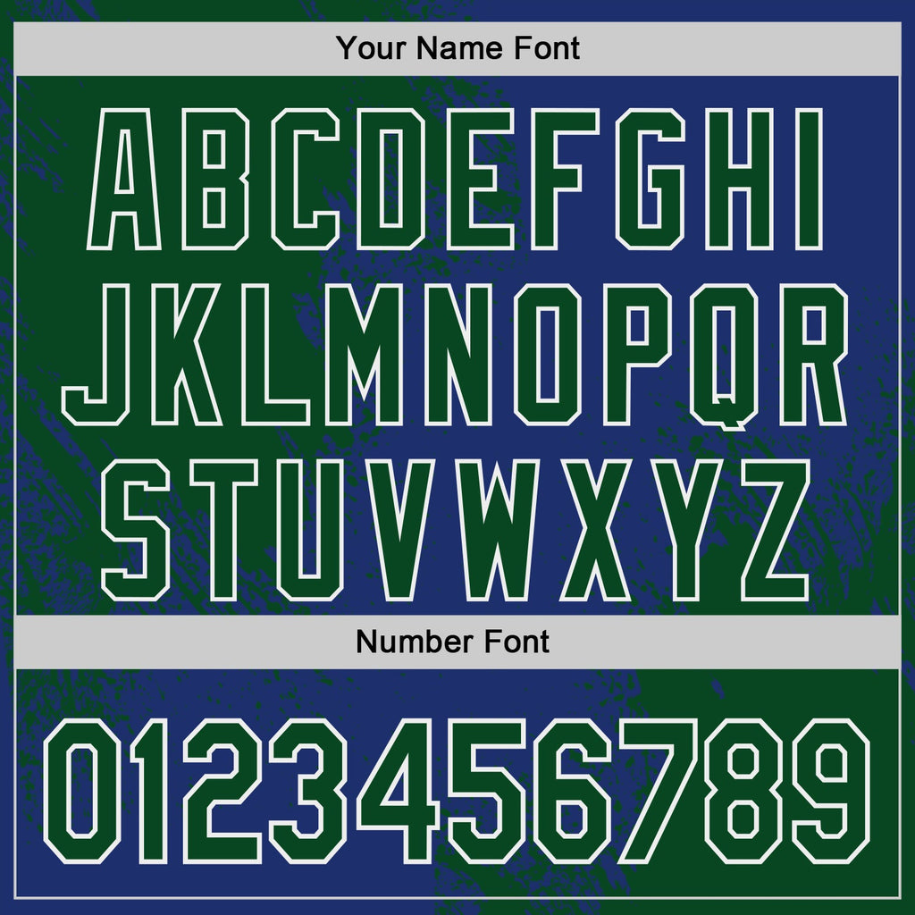 Custom Royal Green-White Abstract Brush Stroke Authentic Baseball Jersey