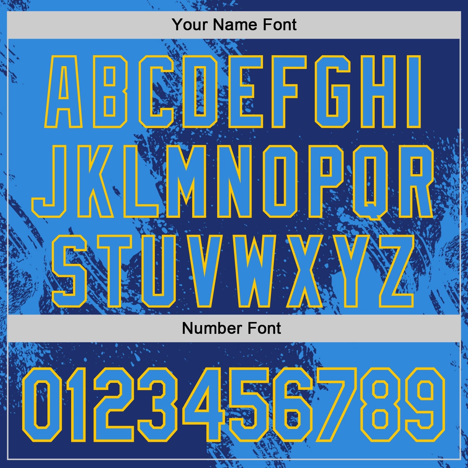 Custom Royal Electric Blue-Yellow Abstract Brush Stroke Authentic Baseball Jersey