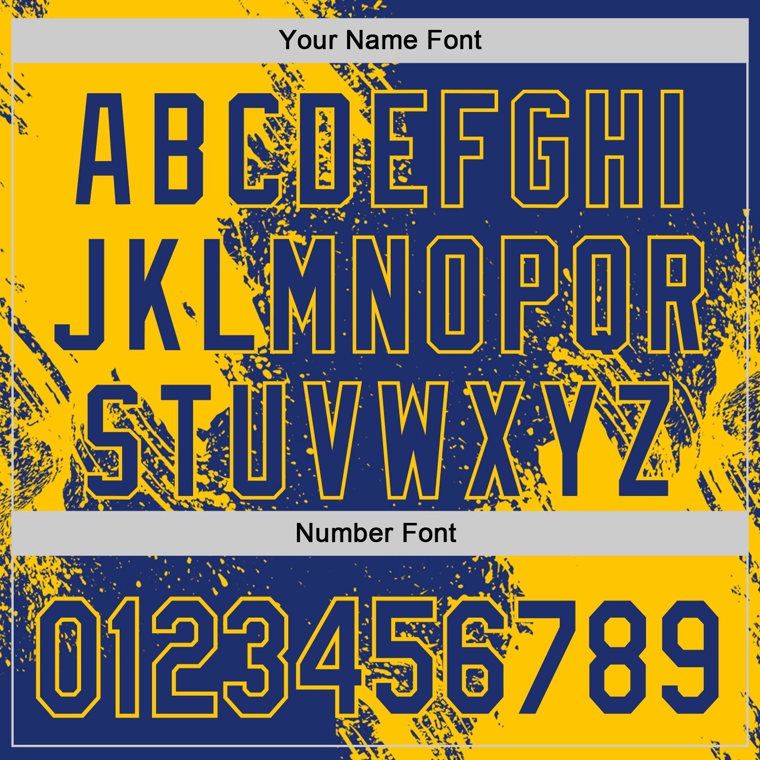 Custom Royal-Yellow Abstract Brush Stroke Authentic Baseball Jersey
