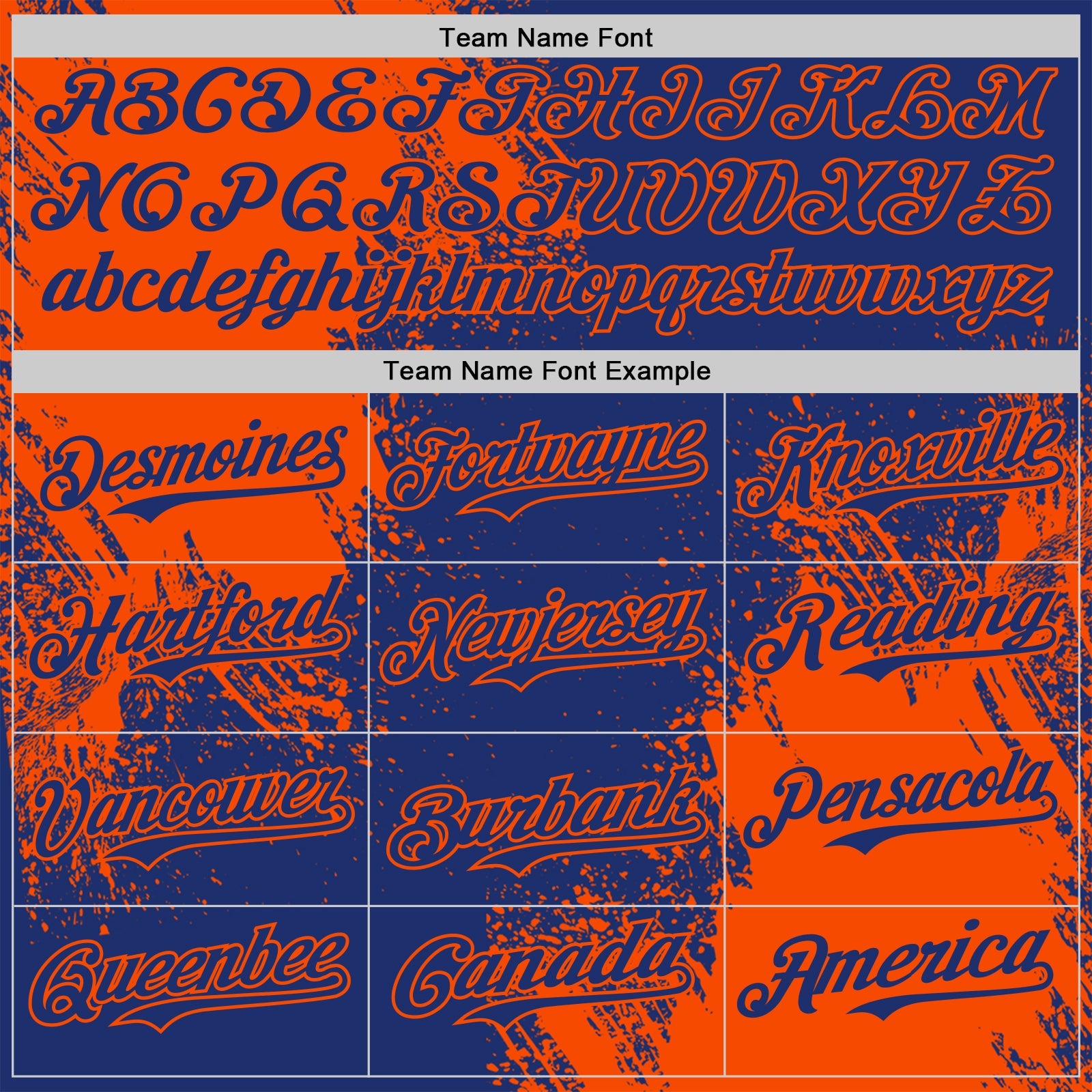 Custom Royal-Orange Abstract Brush Stroke Authentic Baseball Jersey
