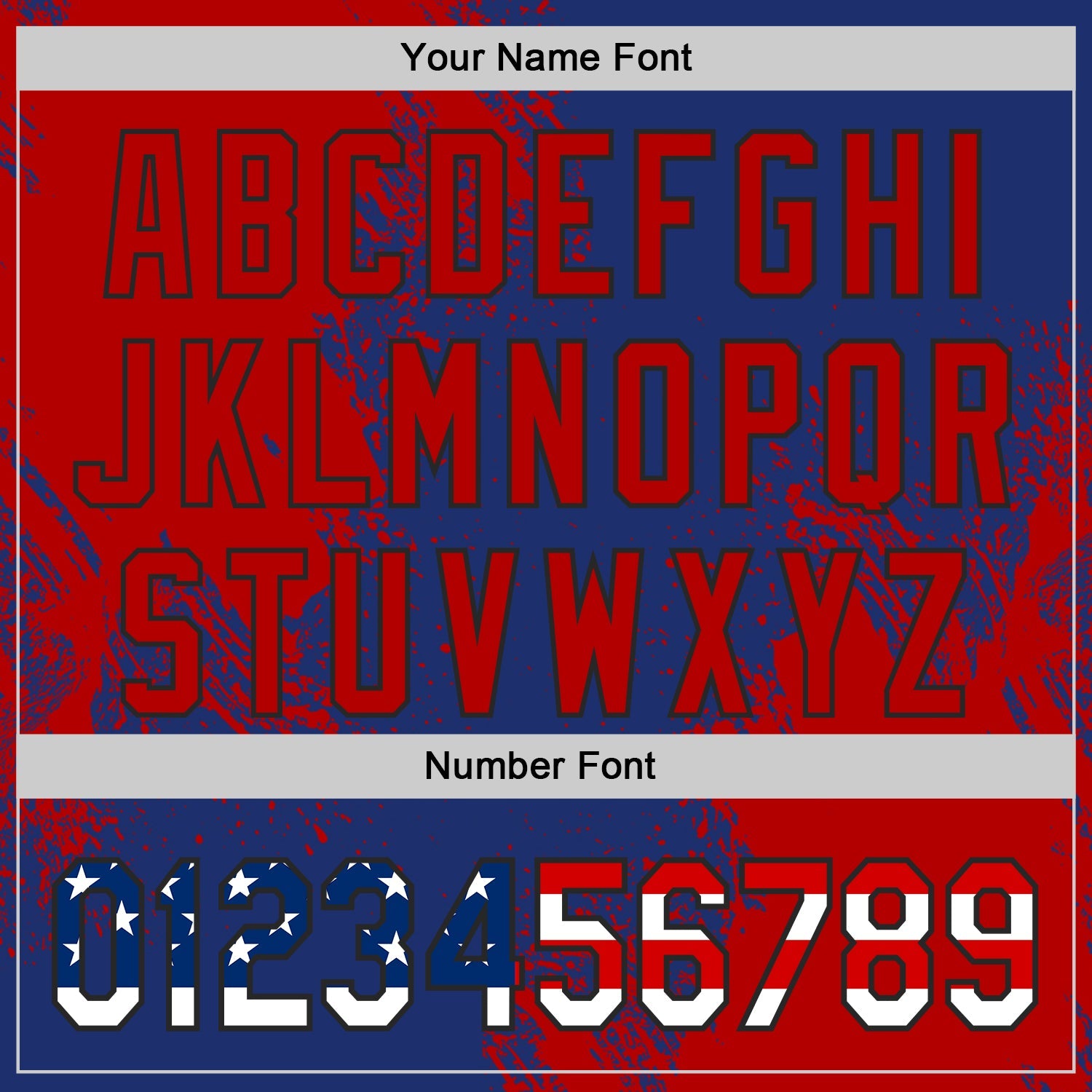 Custom Royal USA Flag Red-Black Abstract Brush Stroke Authentic Baseball Jersey