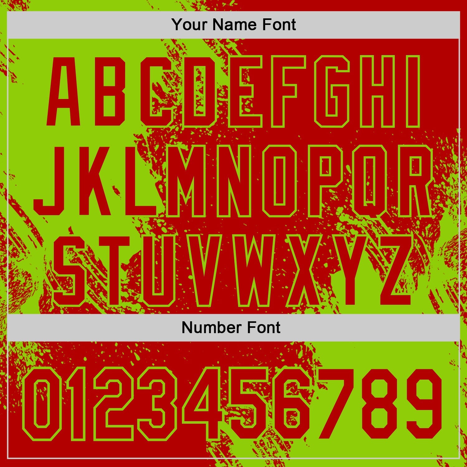 Custom Red-Neon Green Abstract Brush Stroke Authentic Baseball Jersey