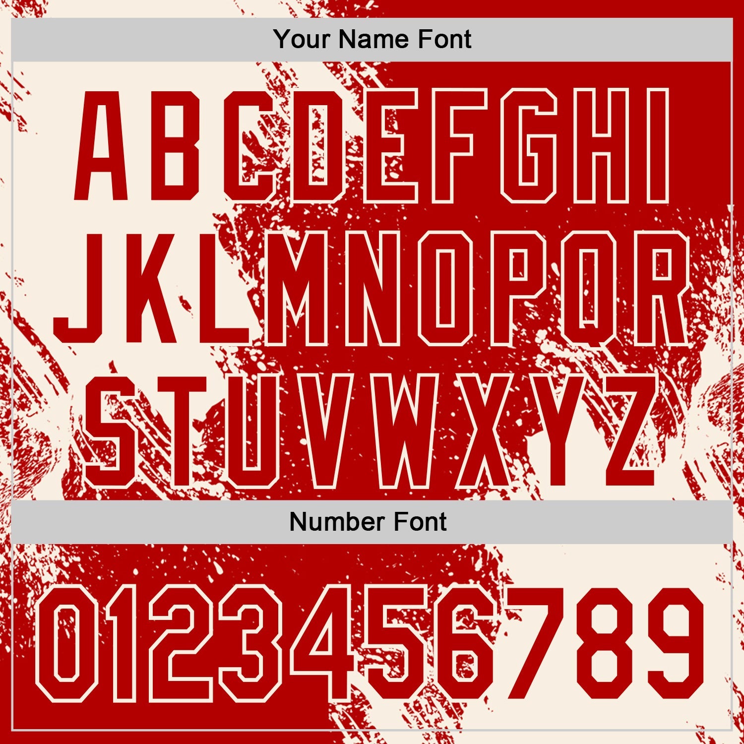 Custom Red-Cream Abstract Brush Stroke Authentic Baseball Jersey