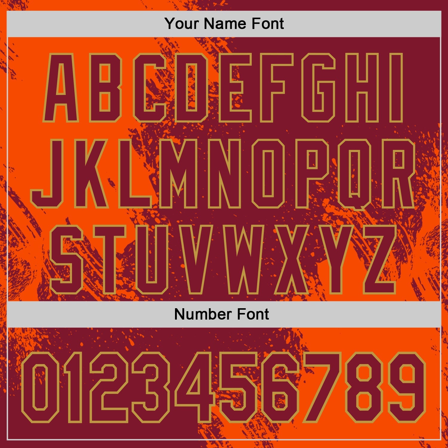 Custom Crimson Orange-Old Gold Abstract Brush Stroke Authentic Baseball Jersey