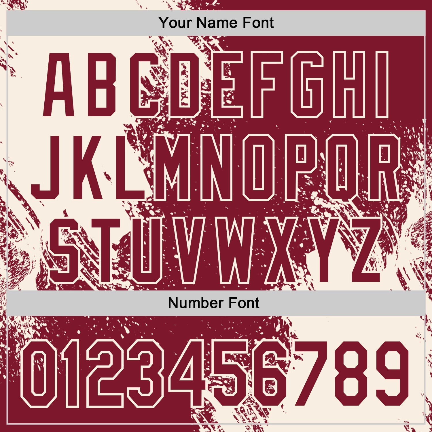 Custom Crimson-Cream Abstract Brush Stroke Authentic Baseball Jersey