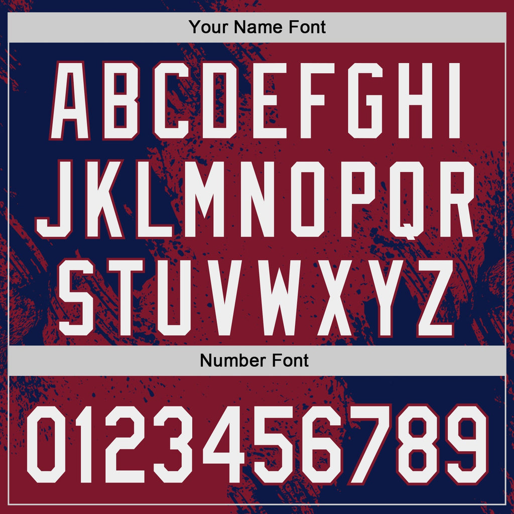 Custom Crimson White-Navy Abstract Brush Stroke Authentic Baseball Jersey