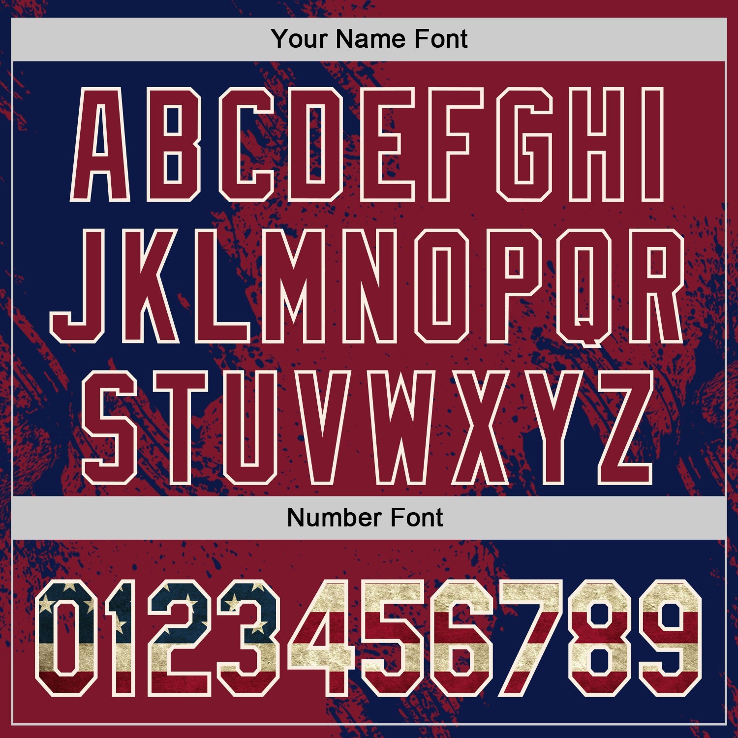 Custom Crimson Vintage USA Flag Navy-Cream Abstract Brush Stroke Authentic Baseball Jersey