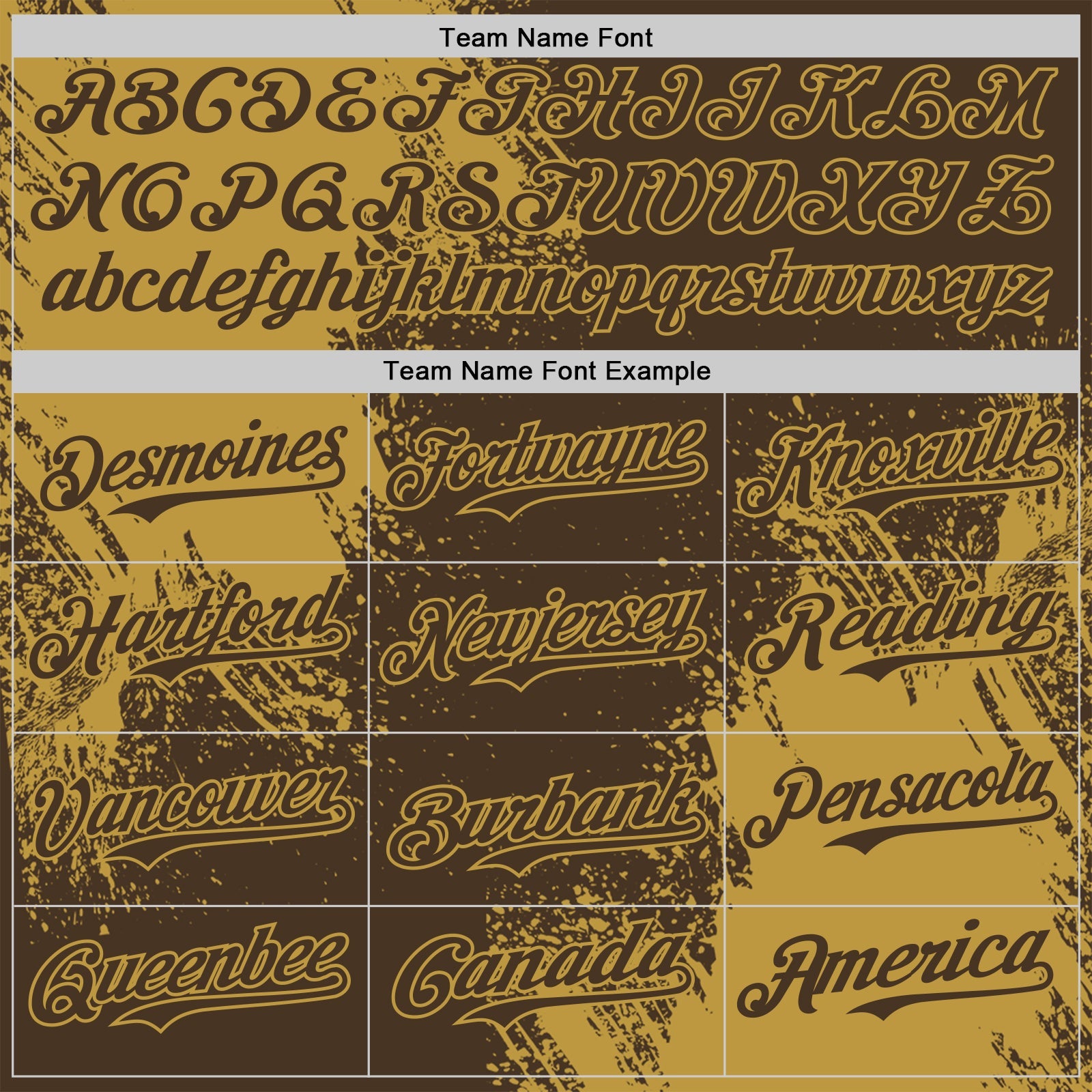 Custom Brown-Old Gold Abstract Brush Stroke Authentic Baseball Jersey