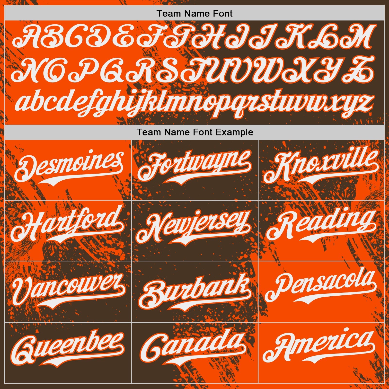 Custom Brown White-Orange Abstract Brush Stroke Authentic Baseball Jersey