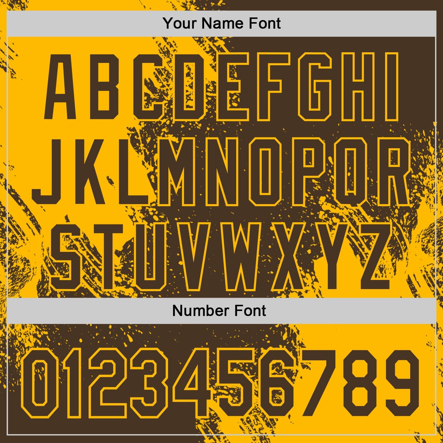 Custom Brown-Gold Abstract Brush Stroke Authentic Baseball Jersey