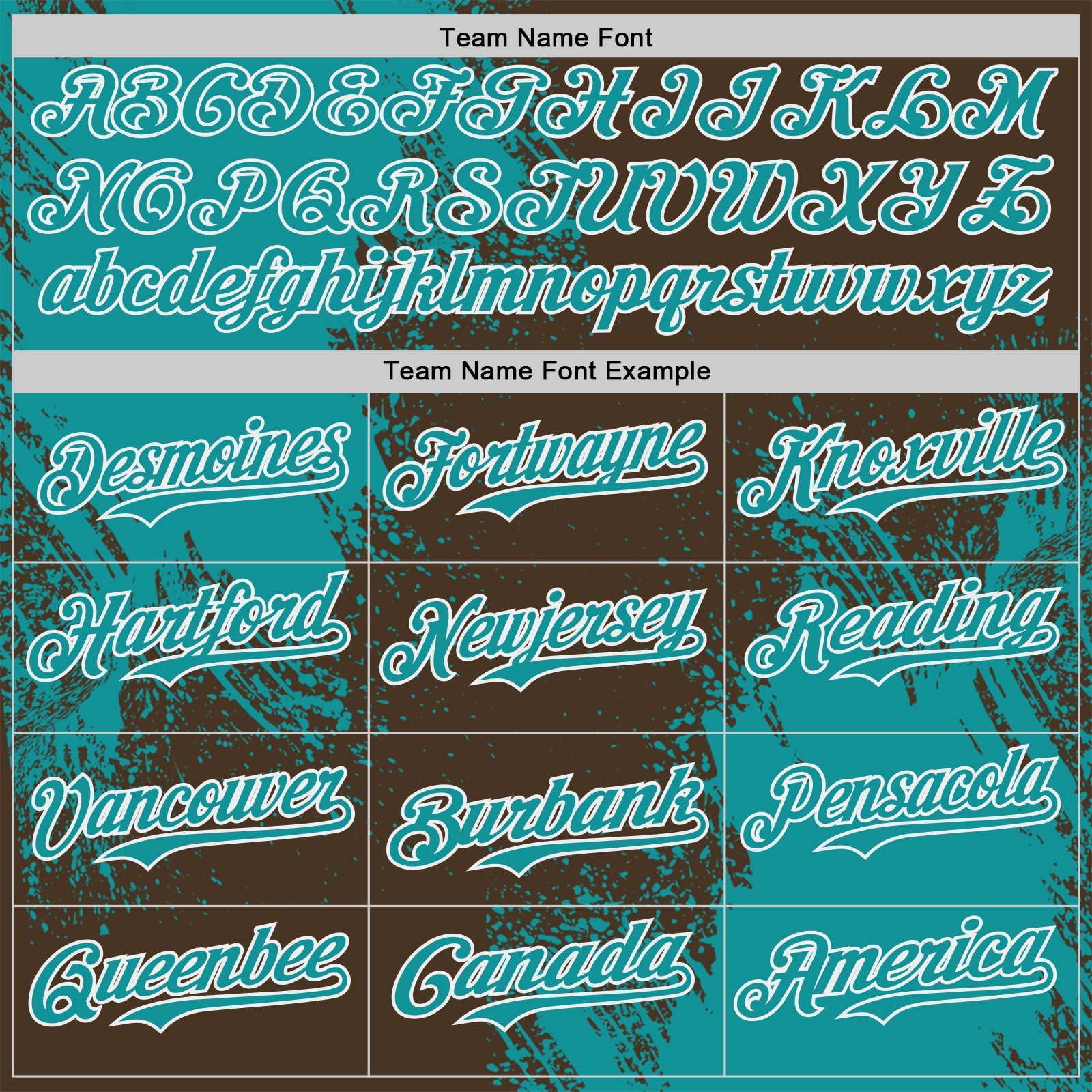 Custom Brown Teal-White Abstract Brush Stroke Authentic Baseball Jersey