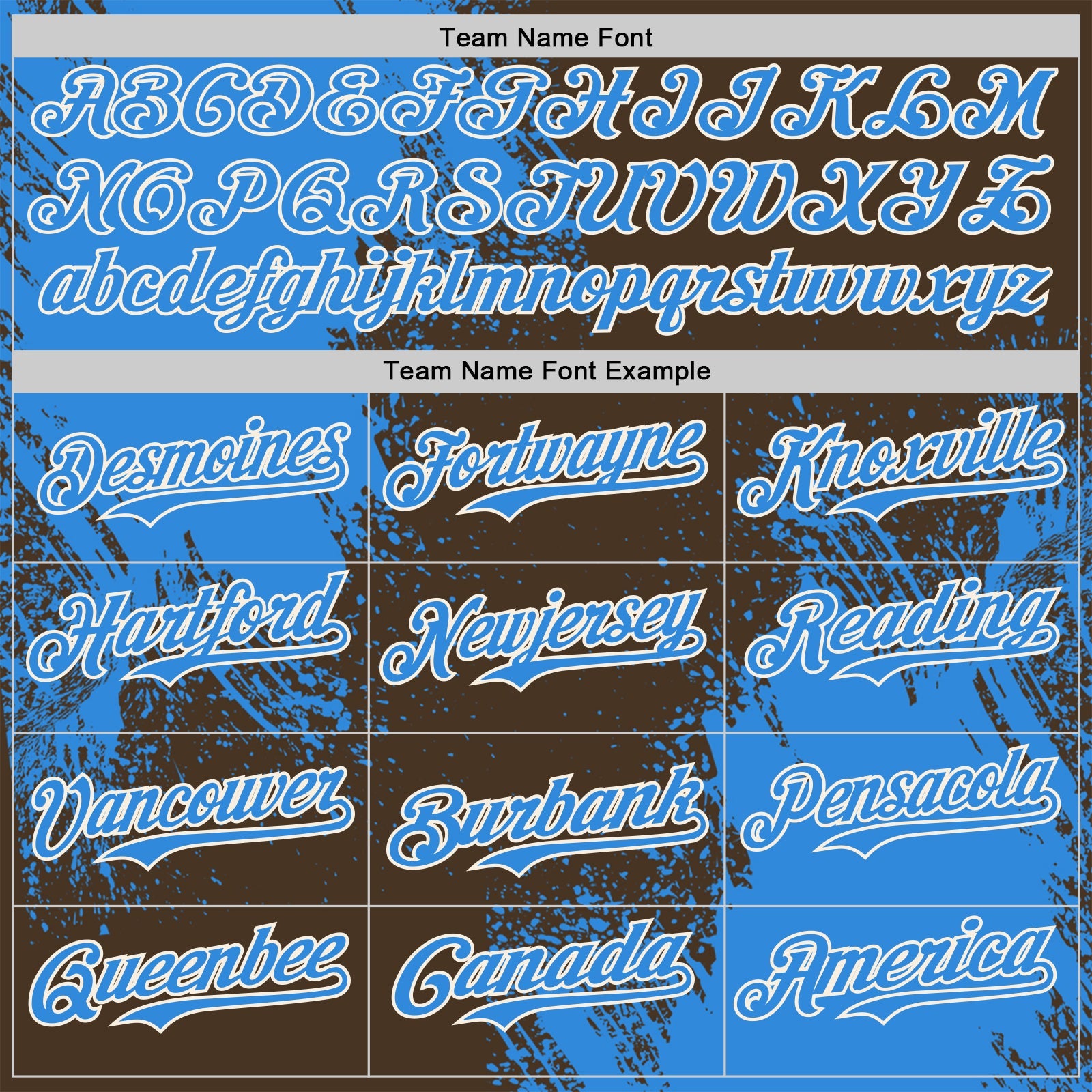 Custom Brown Electric Blue-Cream Abstract Brush Stroke Authentic Baseball Jersey