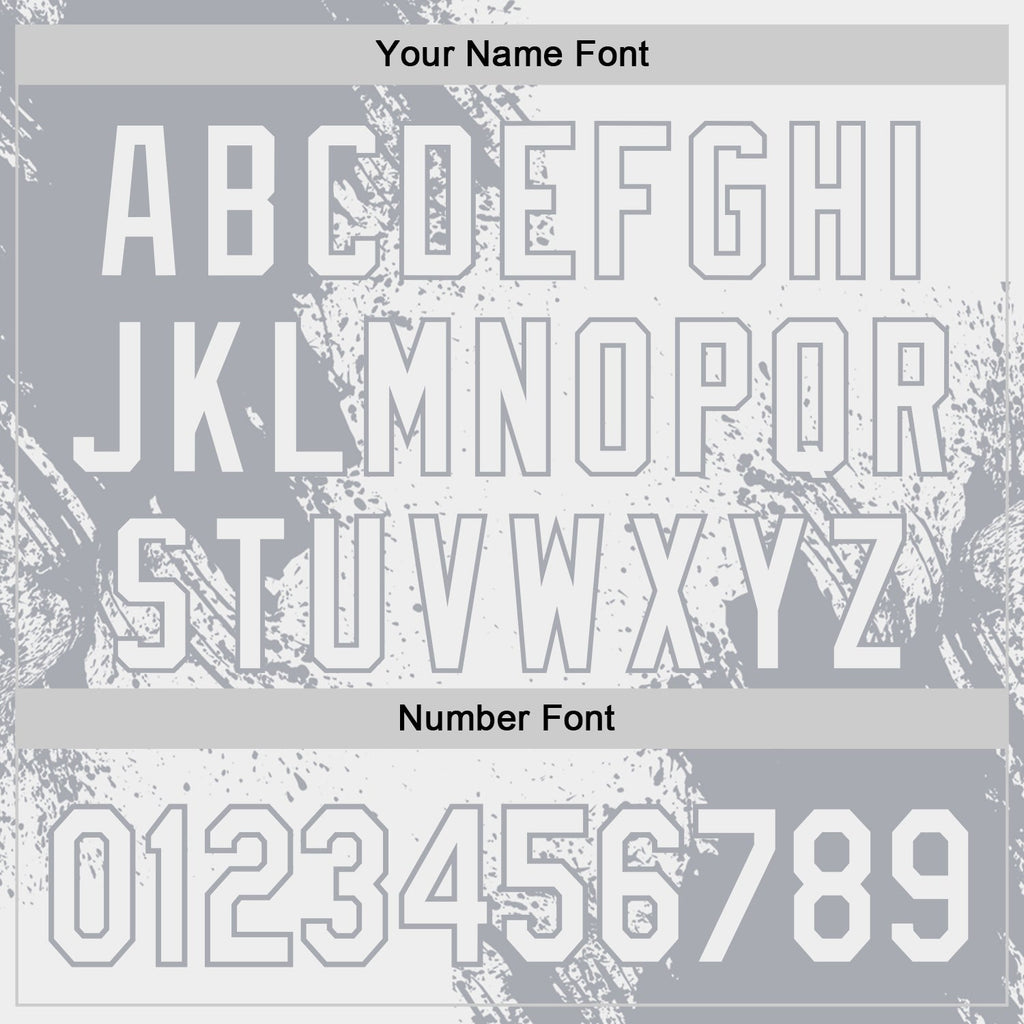 Custom White-Gray Abstract Brush Stroke Authentic Baseball Jersey