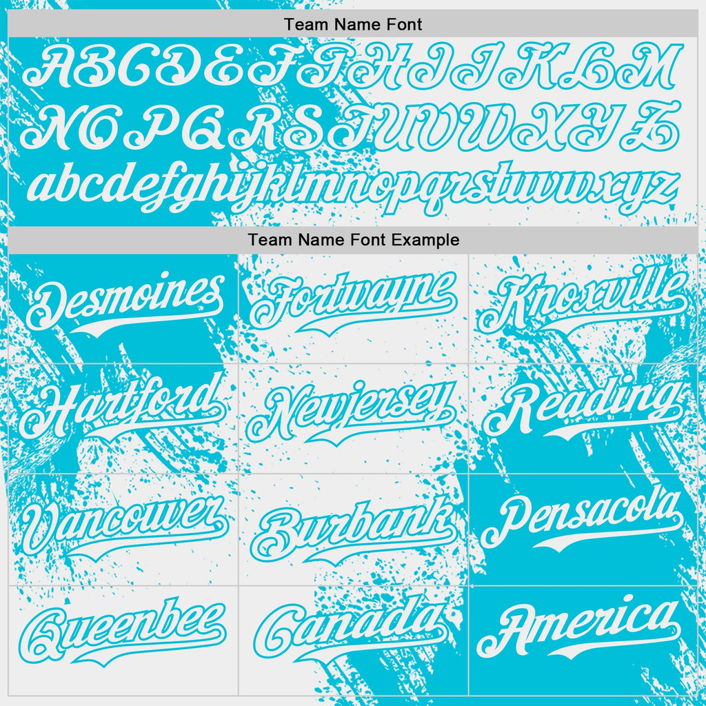 Custom White-Lakes Blue Abstract Brush Stroke Authentic Baseball Jersey