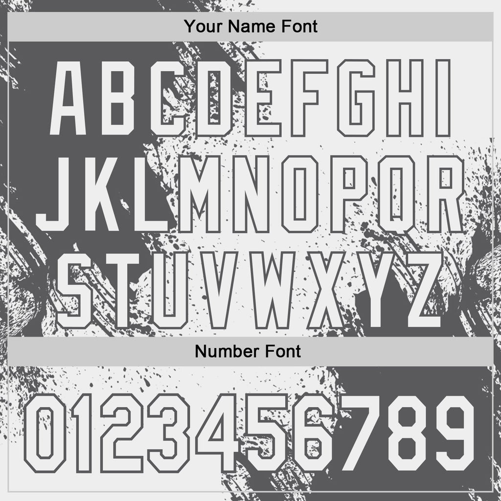 Custom White-Steel Gray Abstract Brush Stroke Authentic Baseball Jersey