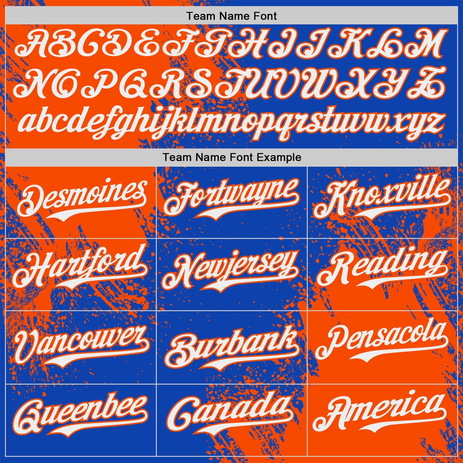 Custom Thunder Blue White-Orange Abstract Brush Stroke Authentic Baseball Jersey