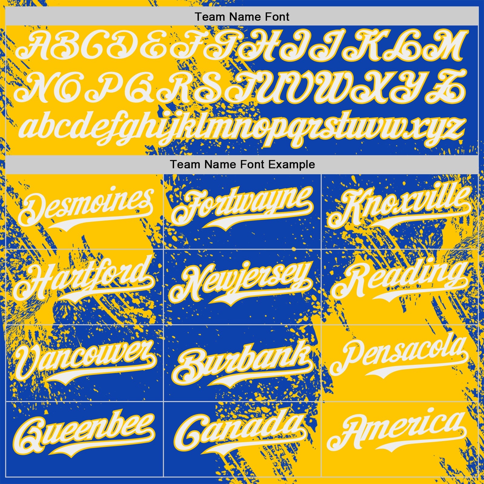 Custom Thunder Blue White-Yellow Abstract Brush Stroke Authentic Baseball Jersey