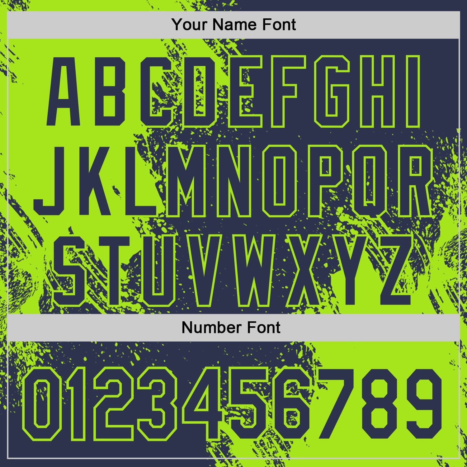 Custom Navy-Neon Green Abstract Brush Stroke Authentic Baseball Jersey
