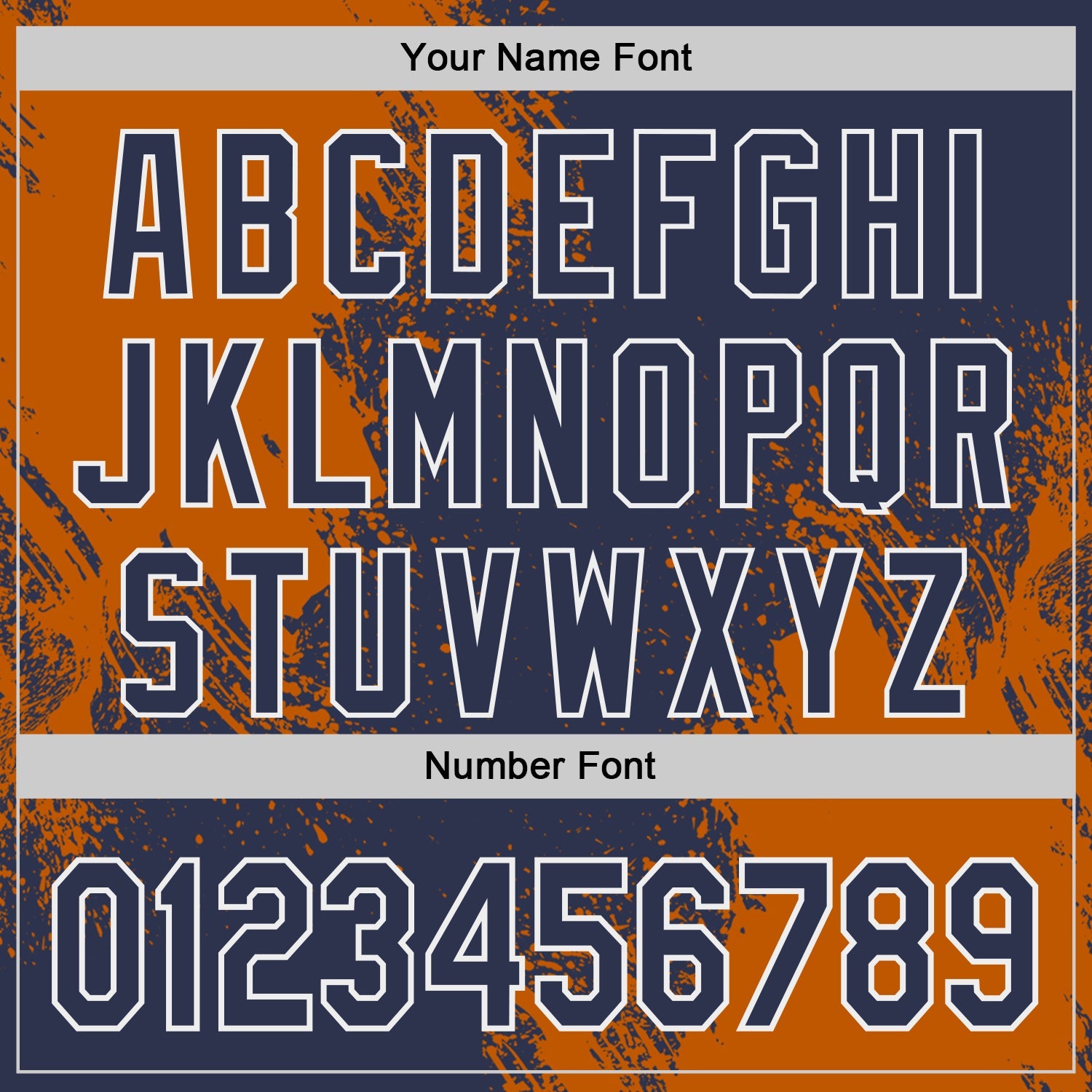 Custom Navy Texas Orange-White Abstract Brush Stroke Authentic Baseball Jersey