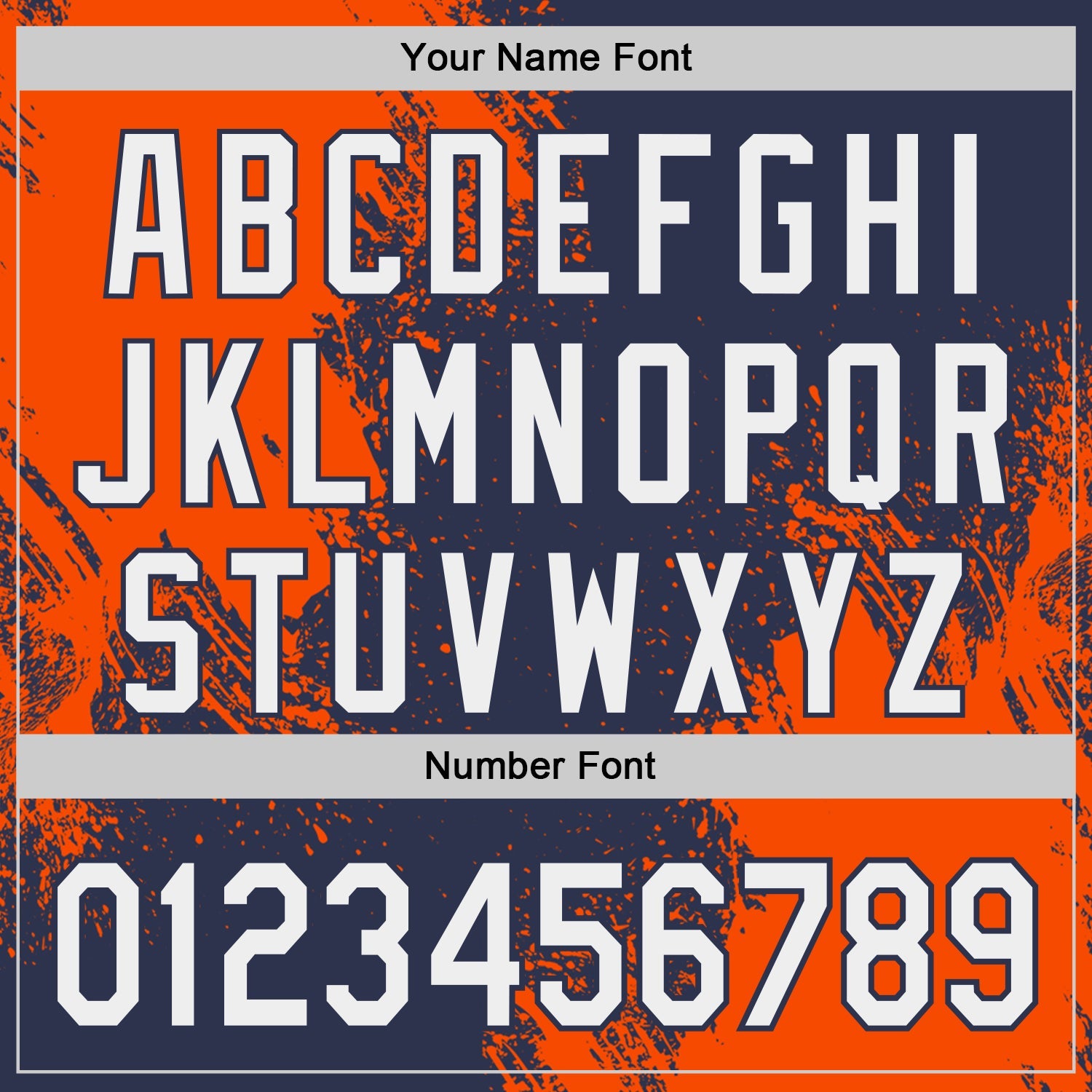 Custom Navy White-Orange Abstract Brush Stroke Authentic Baseball Jersey