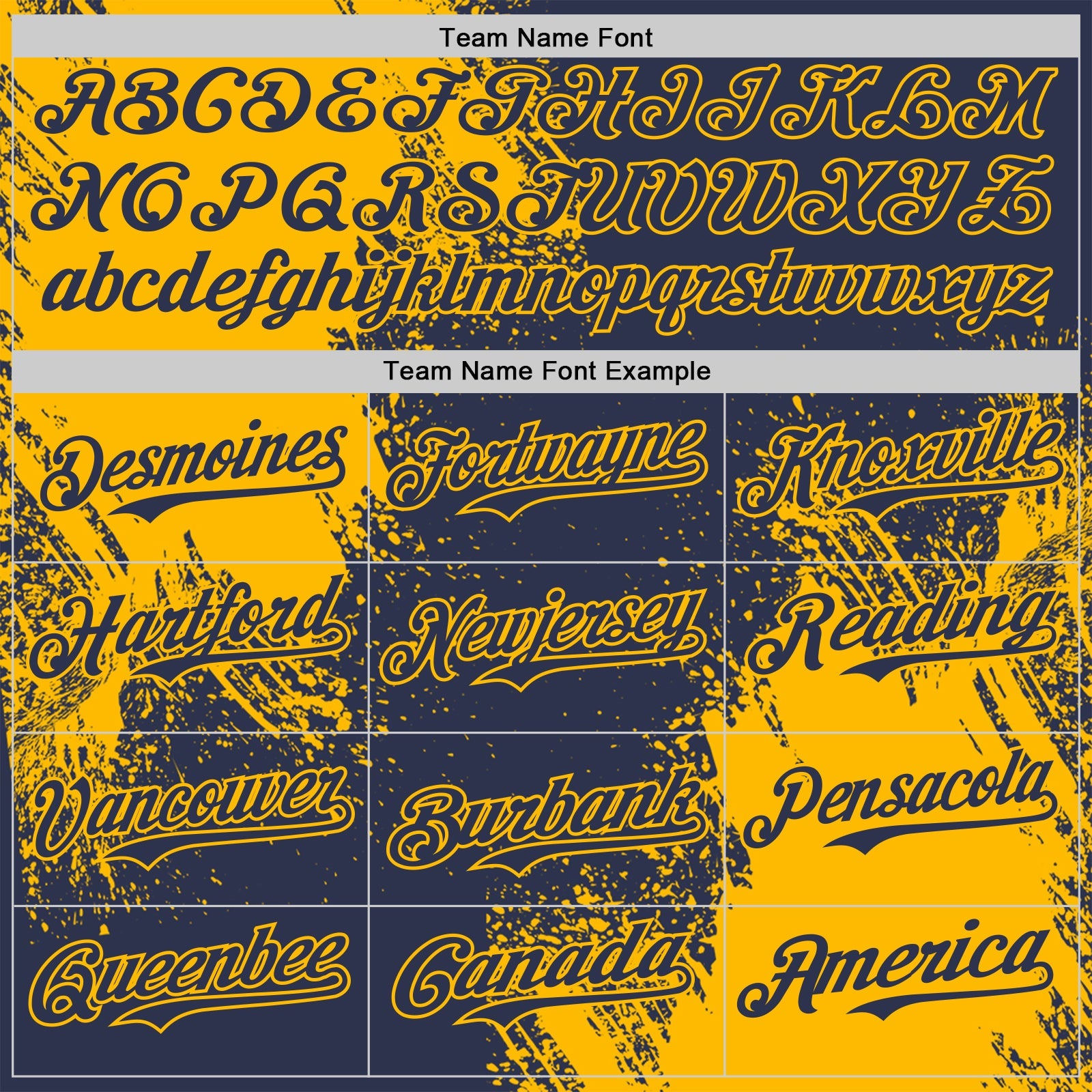 Custom Navy-Gold Abstract Brush Stroke Authentic Baseball Jersey