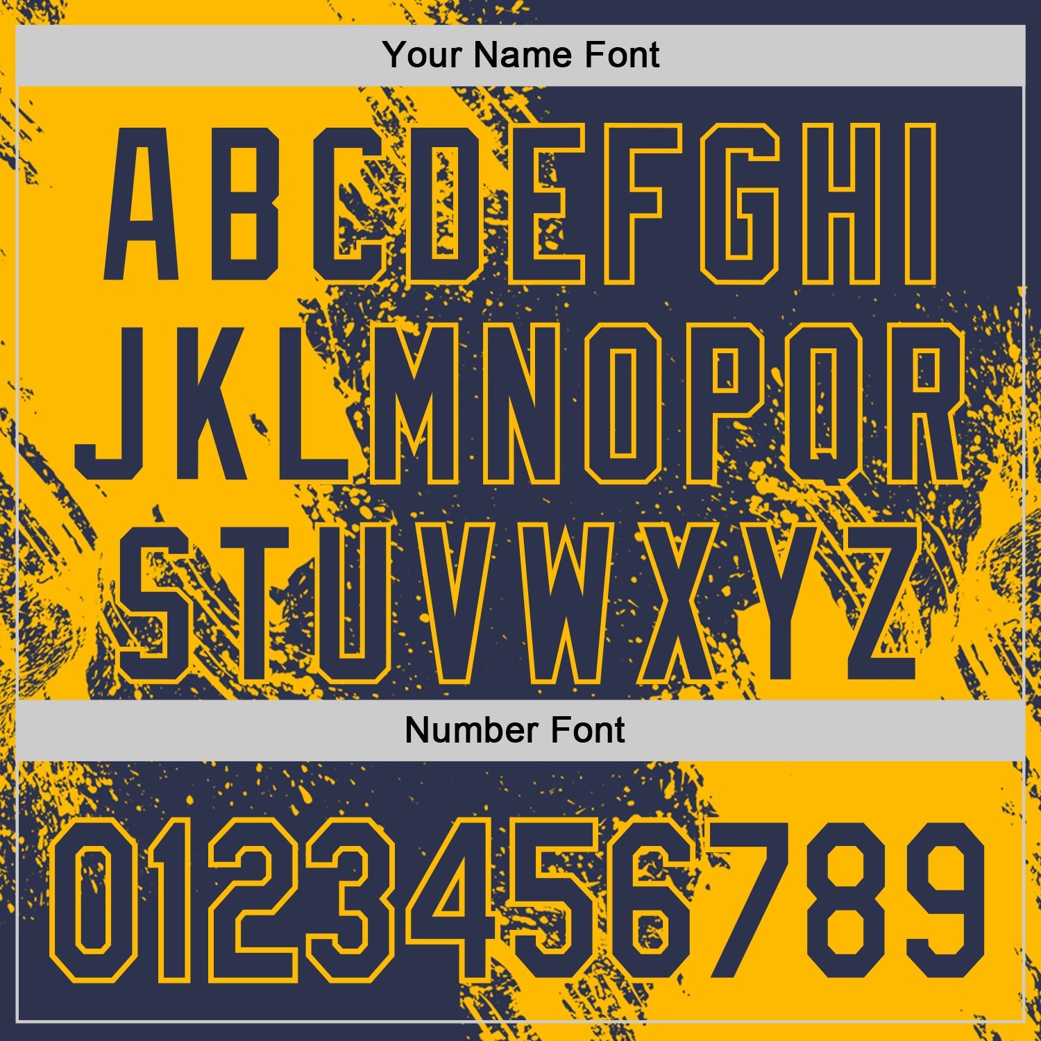 Custom Navy-Gold Abstract Brush Stroke Authentic Baseball Jersey