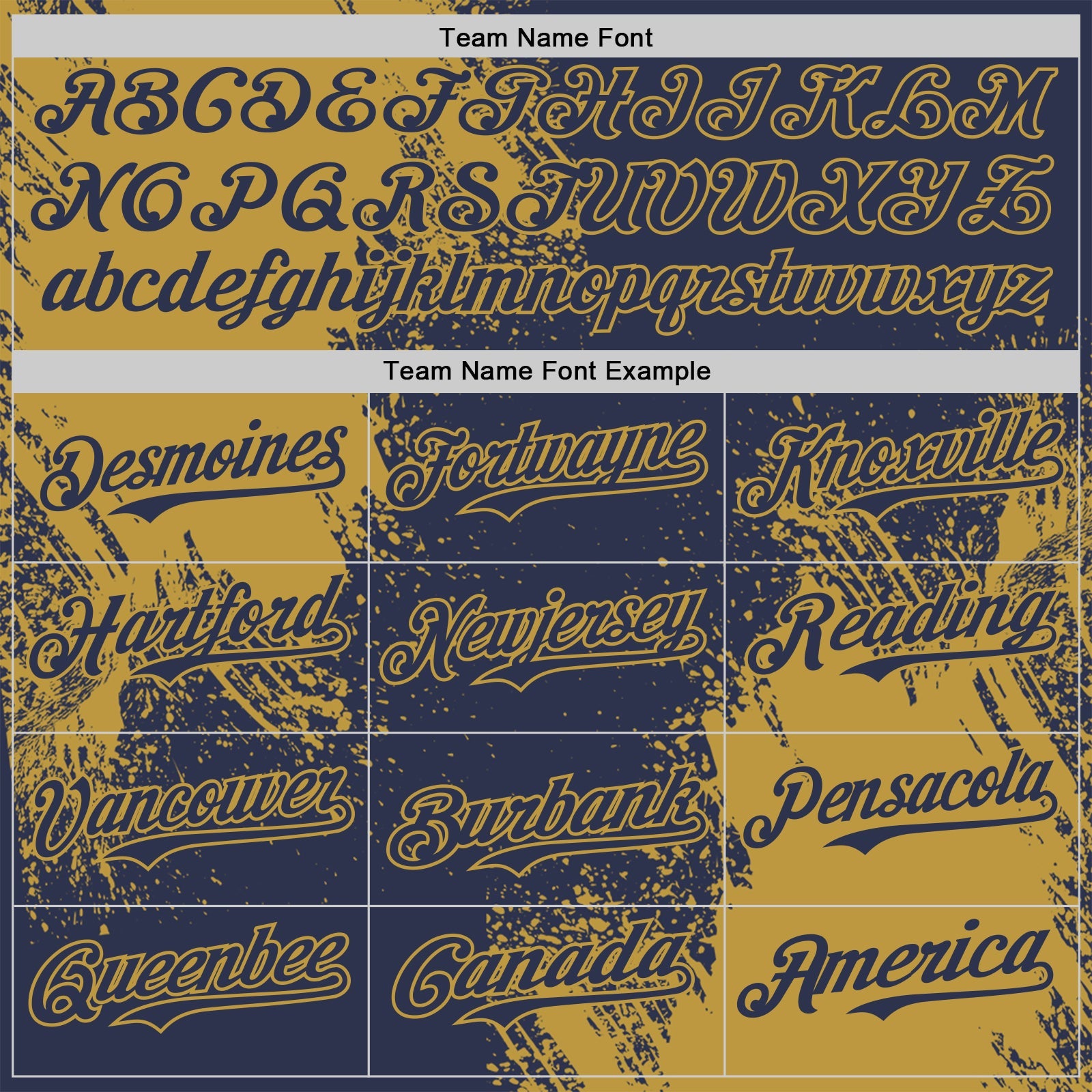 Custom Navy-Old Gold Abstract Brush Stroke Authentic Baseball Jersey
