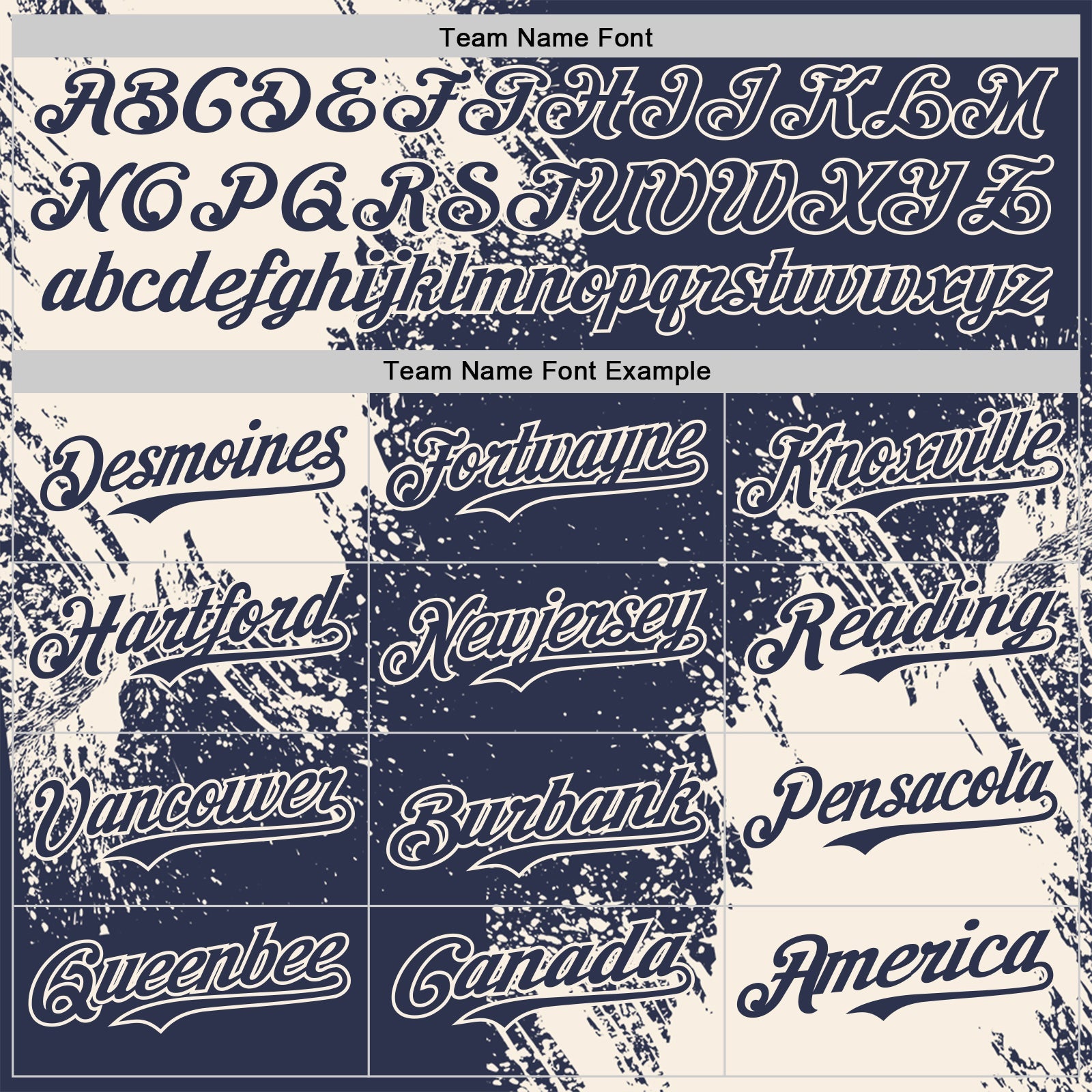Custom Navy-Cream Abstract Brush Stroke Authentic Baseball Jersey