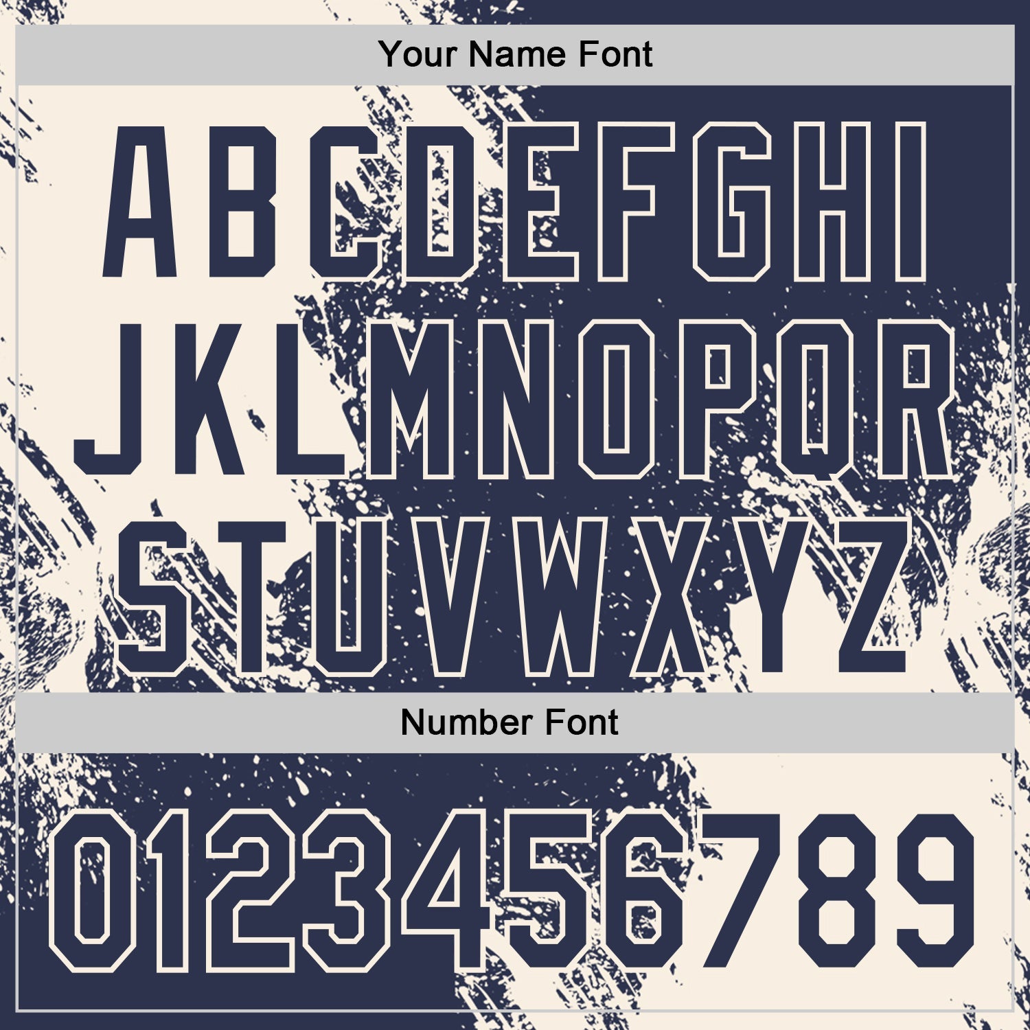 Custom Navy-Cream Abstract Brush Stroke Authentic Baseball Jersey