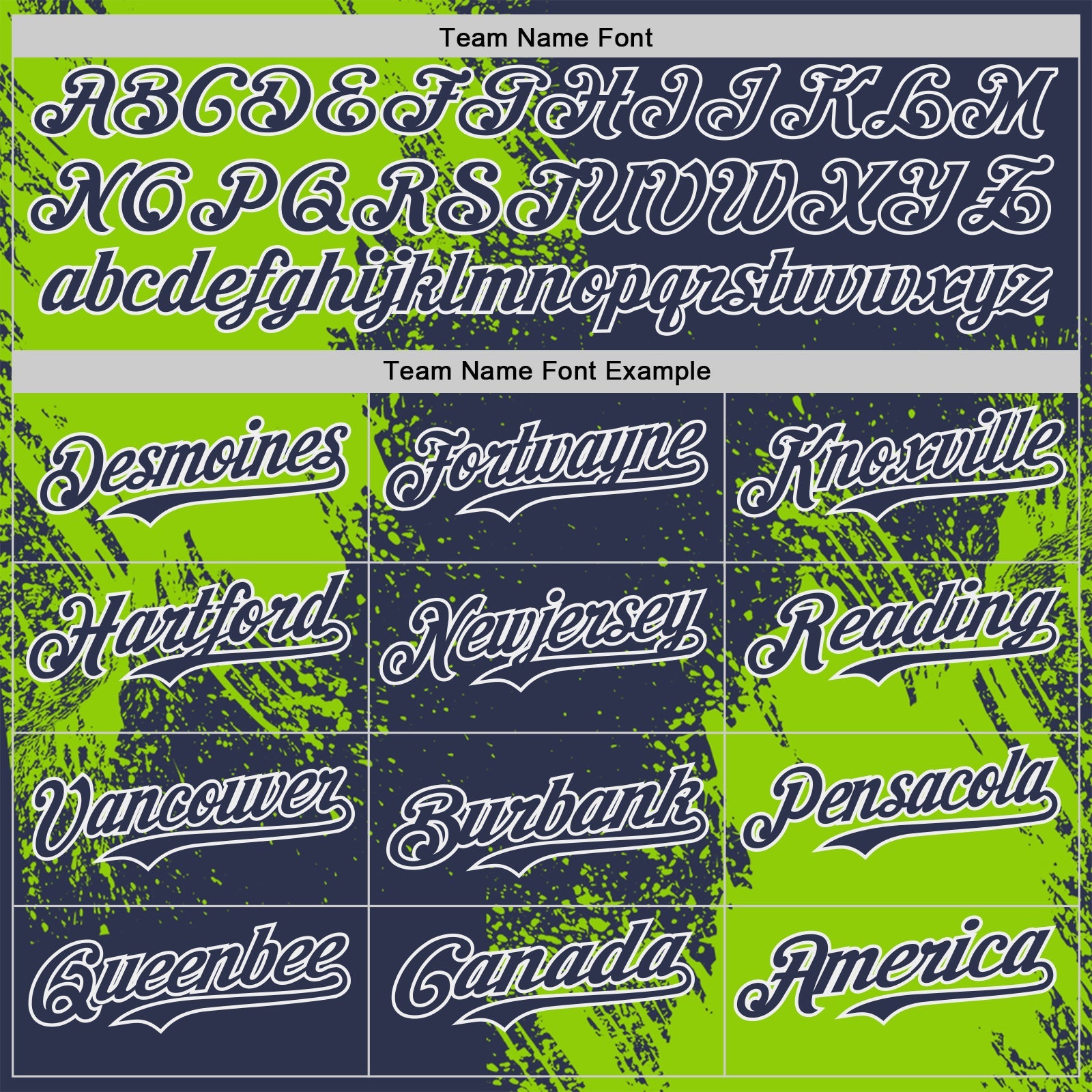 Custom Navy Neon Green-White Abstract Brush Stroke Authentic Baseball Jersey