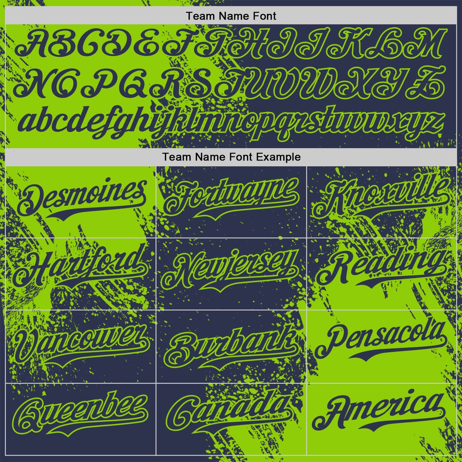 Custom Navy-Neon Green Abstract Brush Stroke Authentic Baseball Jersey