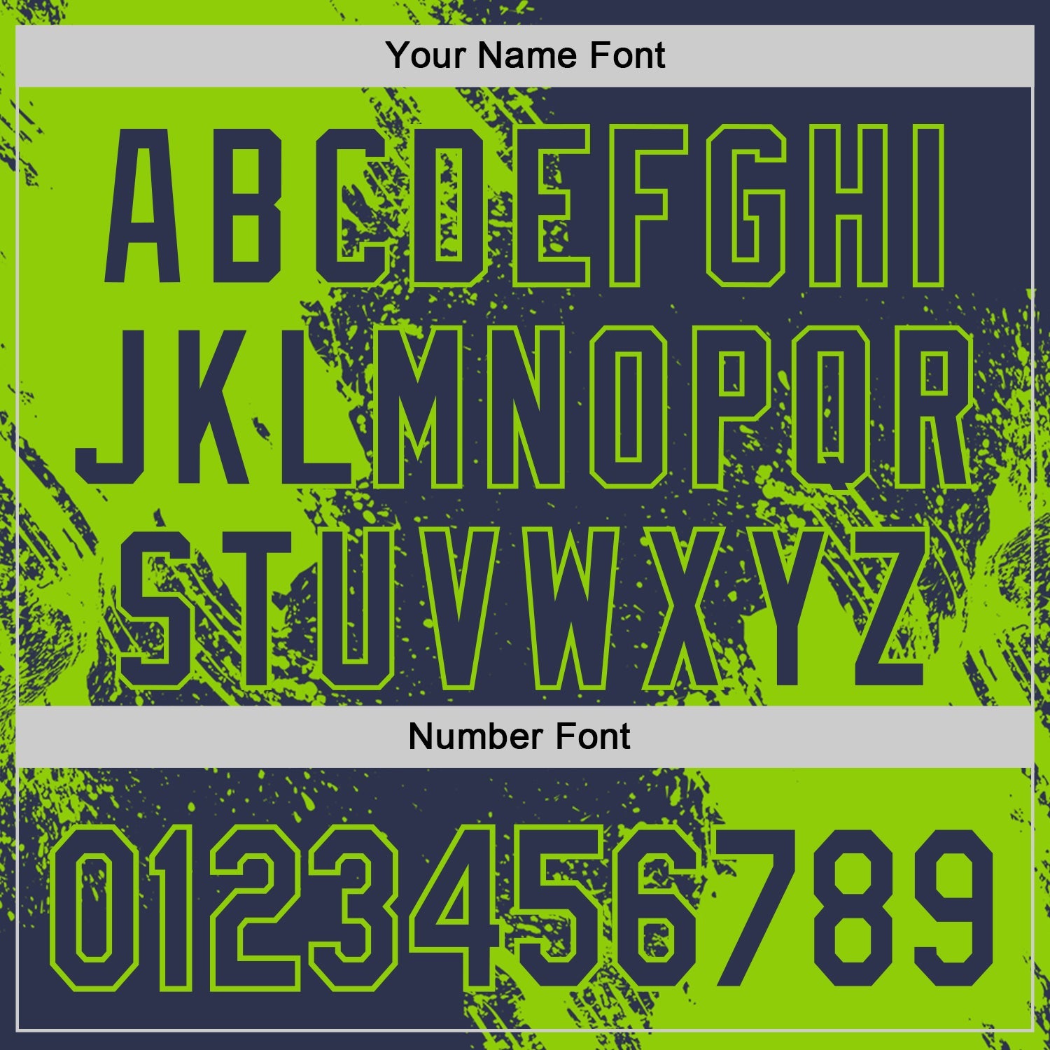 Custom Navy-Neon Green Abstract Brush Stroke Authentic Baseball Jersey