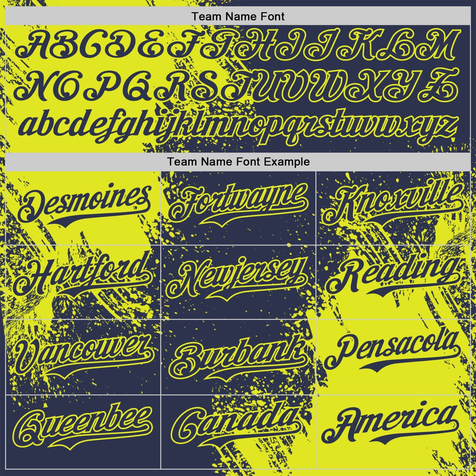 Custom Navy-Neon Yellow Abstract Brush Stroke Authentic Baseball Jersey