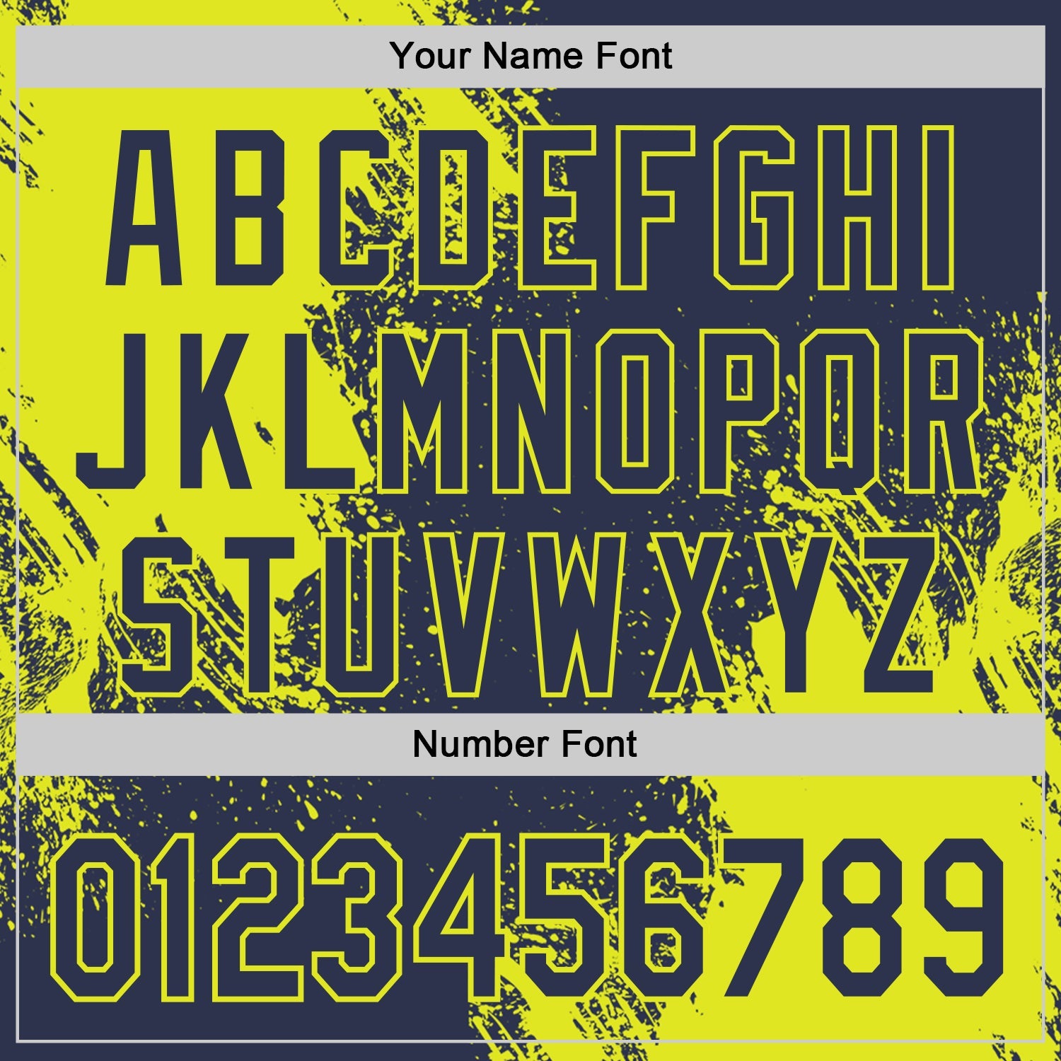 Custom Navy-Neon Yellow Abstract Brush Stroke Authentic Baseball Jersey