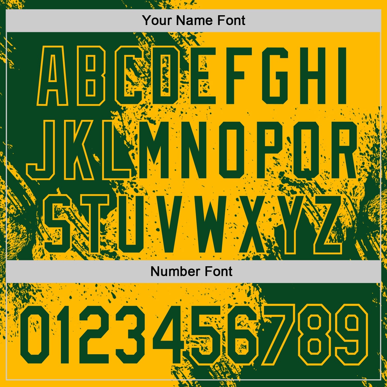 Custom Gold-Green Abstract Brush Stroke Authentic Baseball Jersey