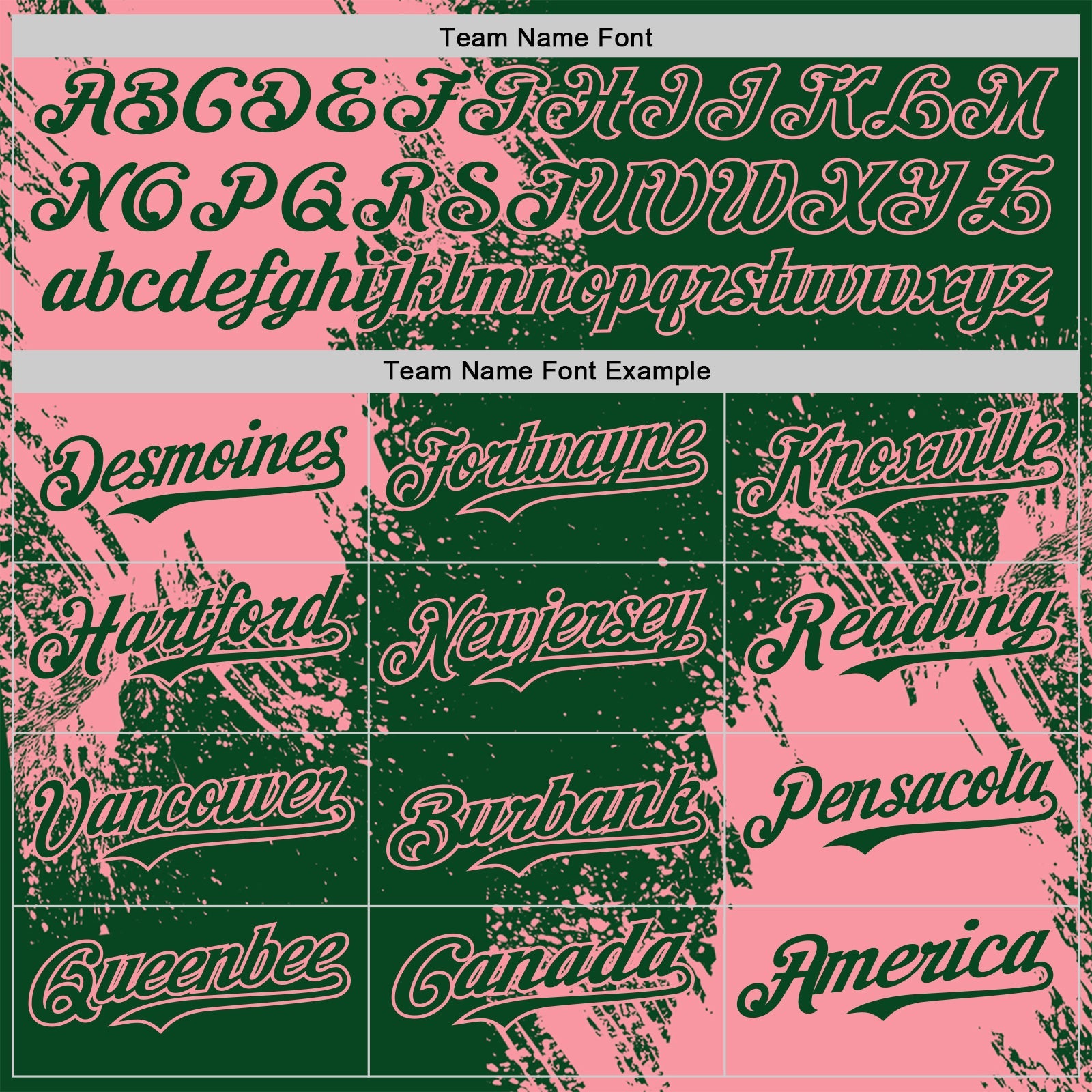 Custom Green-Medium Pink Abstract Brush Stroke Authentic Baseball Jersey
