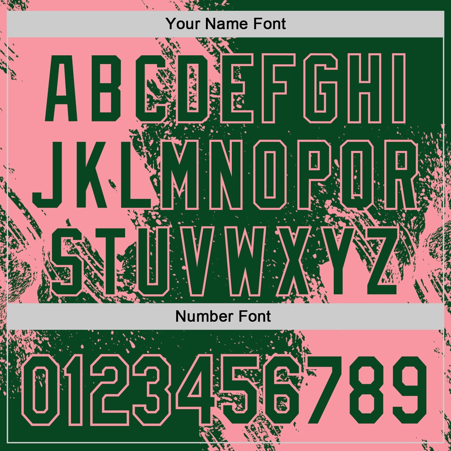 Custom Green-Medium Pink Abstract Brush Stroke Authentic Baseball Jersey