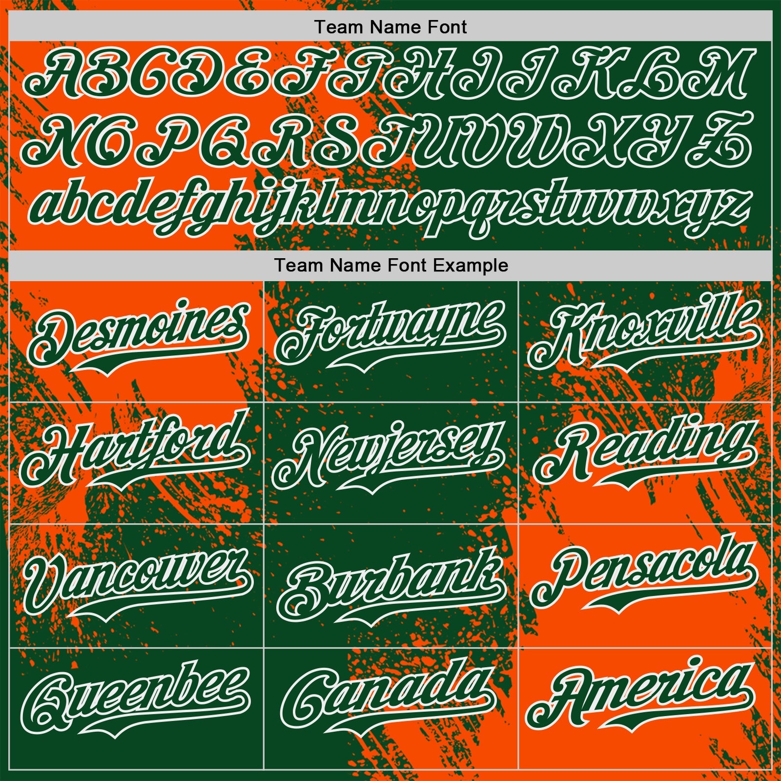 Custom Green Orange-White Abstract Brush Stroke Authentic Baseball Jersey