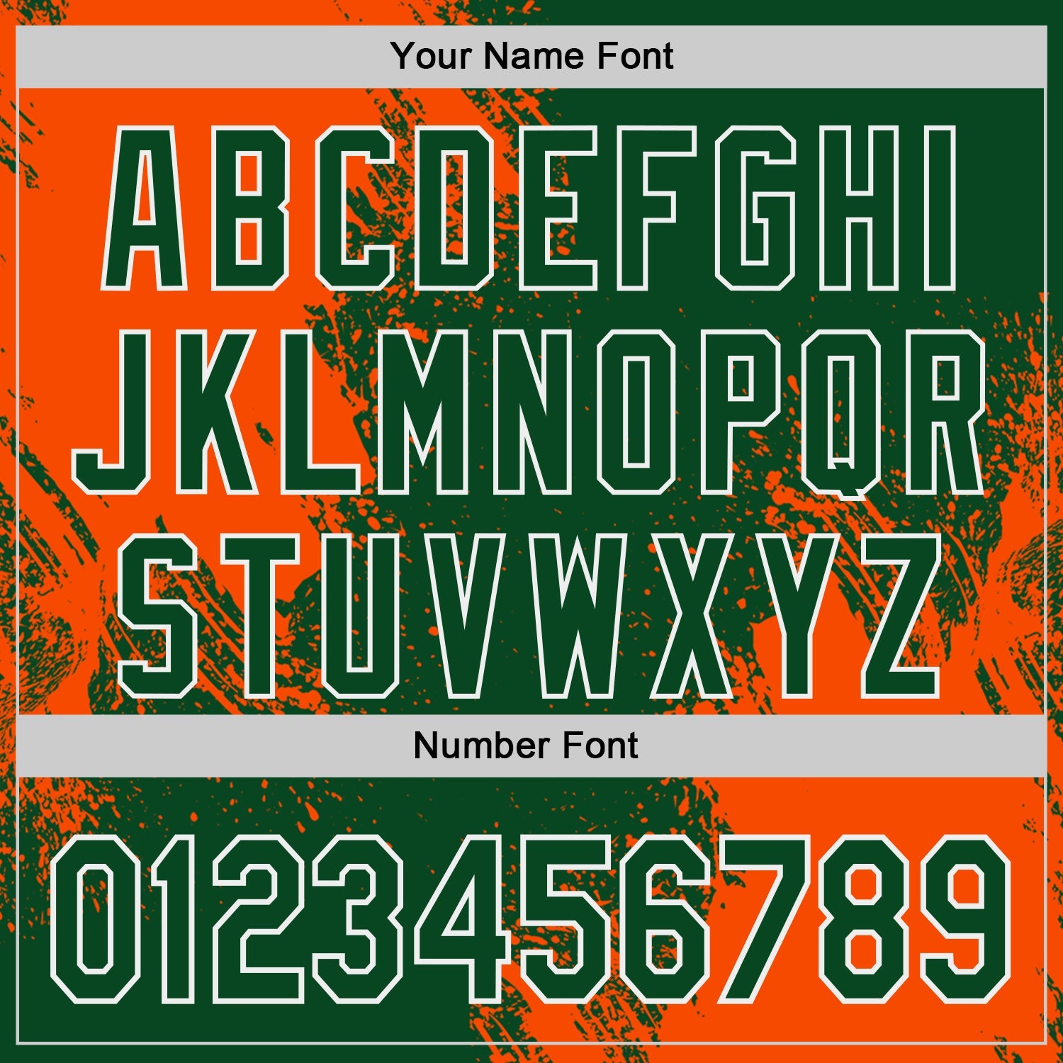 Custom Green Orange-White Abstract Brush Stroke Authentic Baseball Jersey