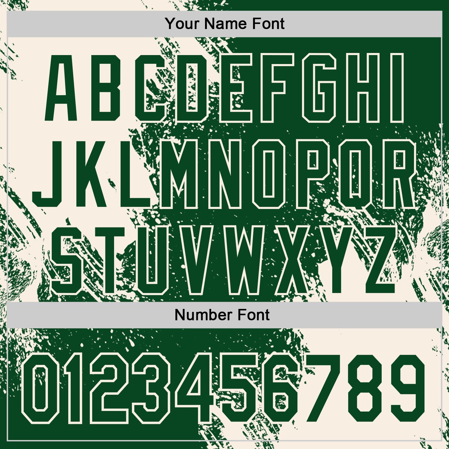 Custom Green-Cream Abstract Brush Stroke Authentic Baseball Jersey