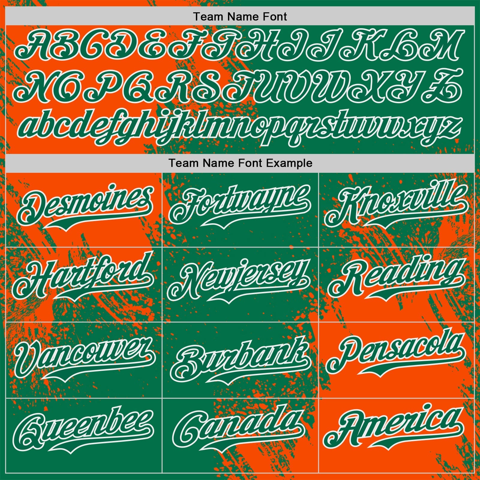 Custom Kelly Green Orange-White Abstract Brush Stroke Authentic Baseball Jersey