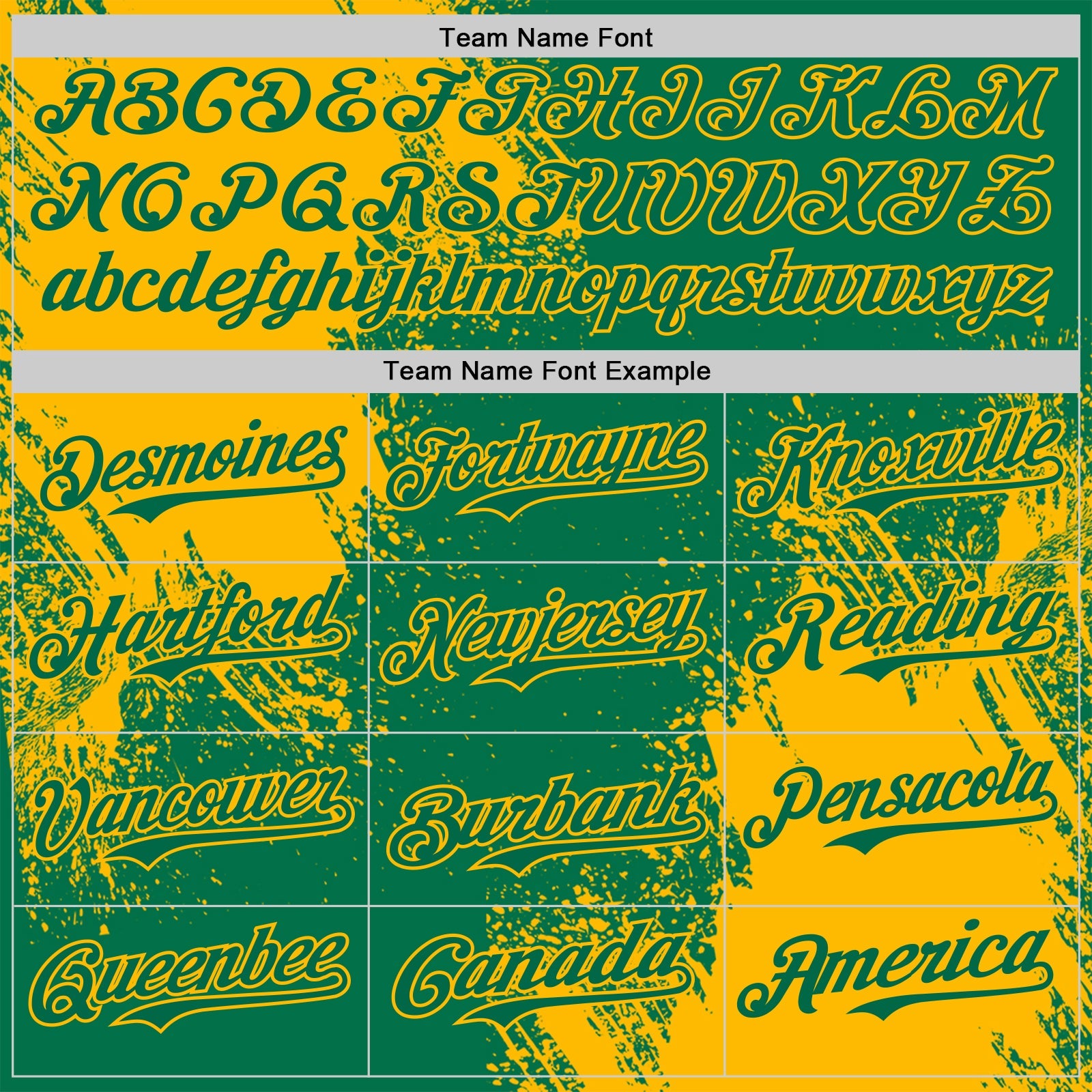Custom Kelly Green-Gold Abstract Brush Stroke Authentic Baseball Jersey