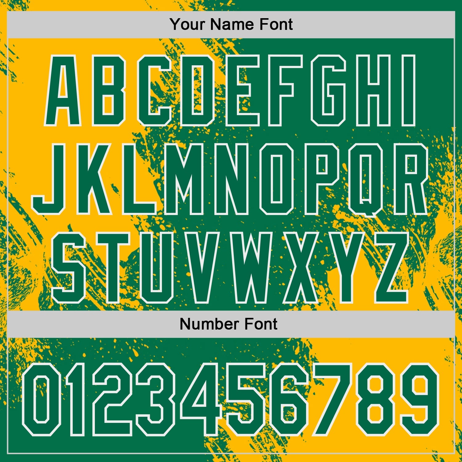 Custom Kelly Green Gold-White Abstract Brush Stroke Authentic Baseball Jersey