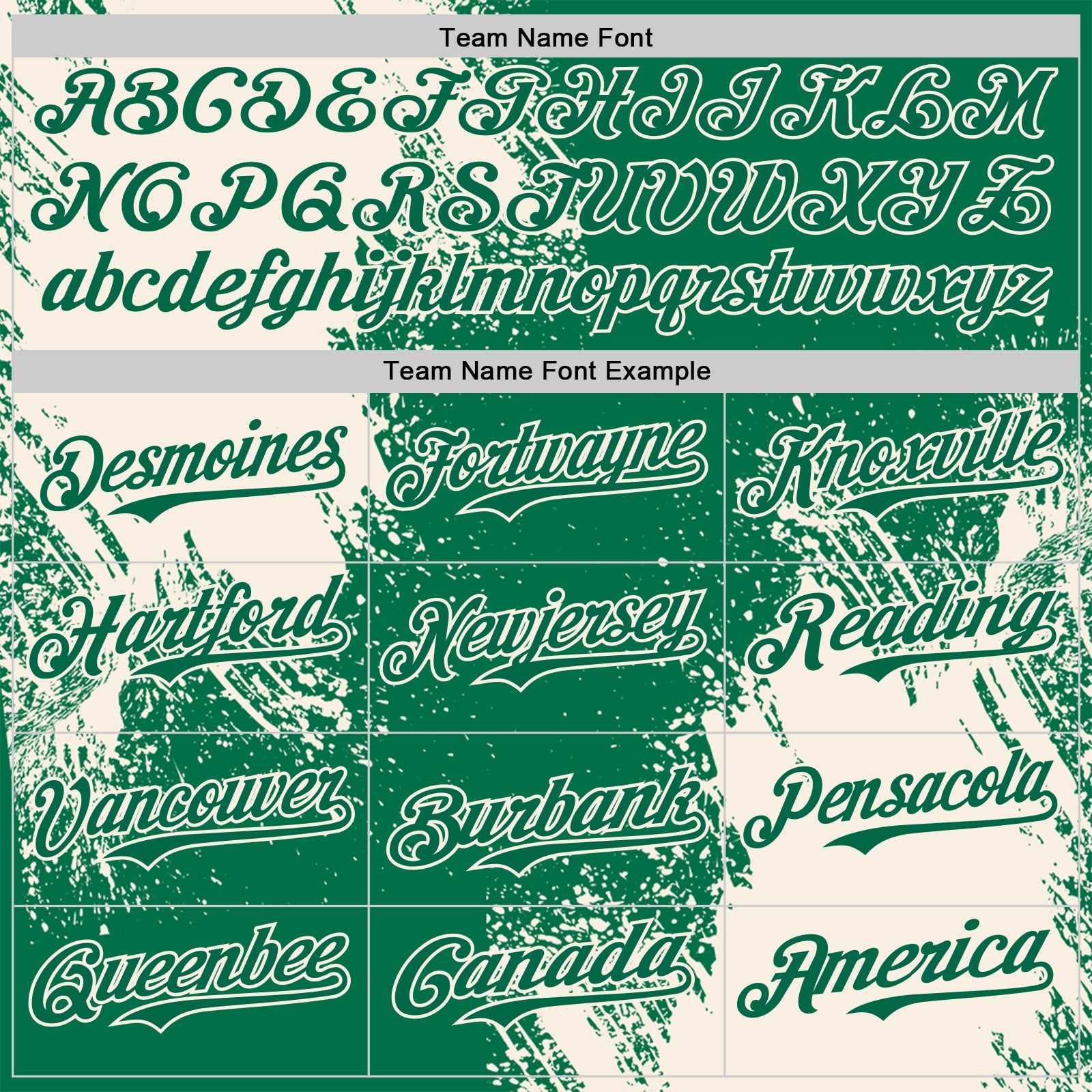 Custom Kelly Green-Cream Abstract Brush Stroke Authentic Baseball Jersey