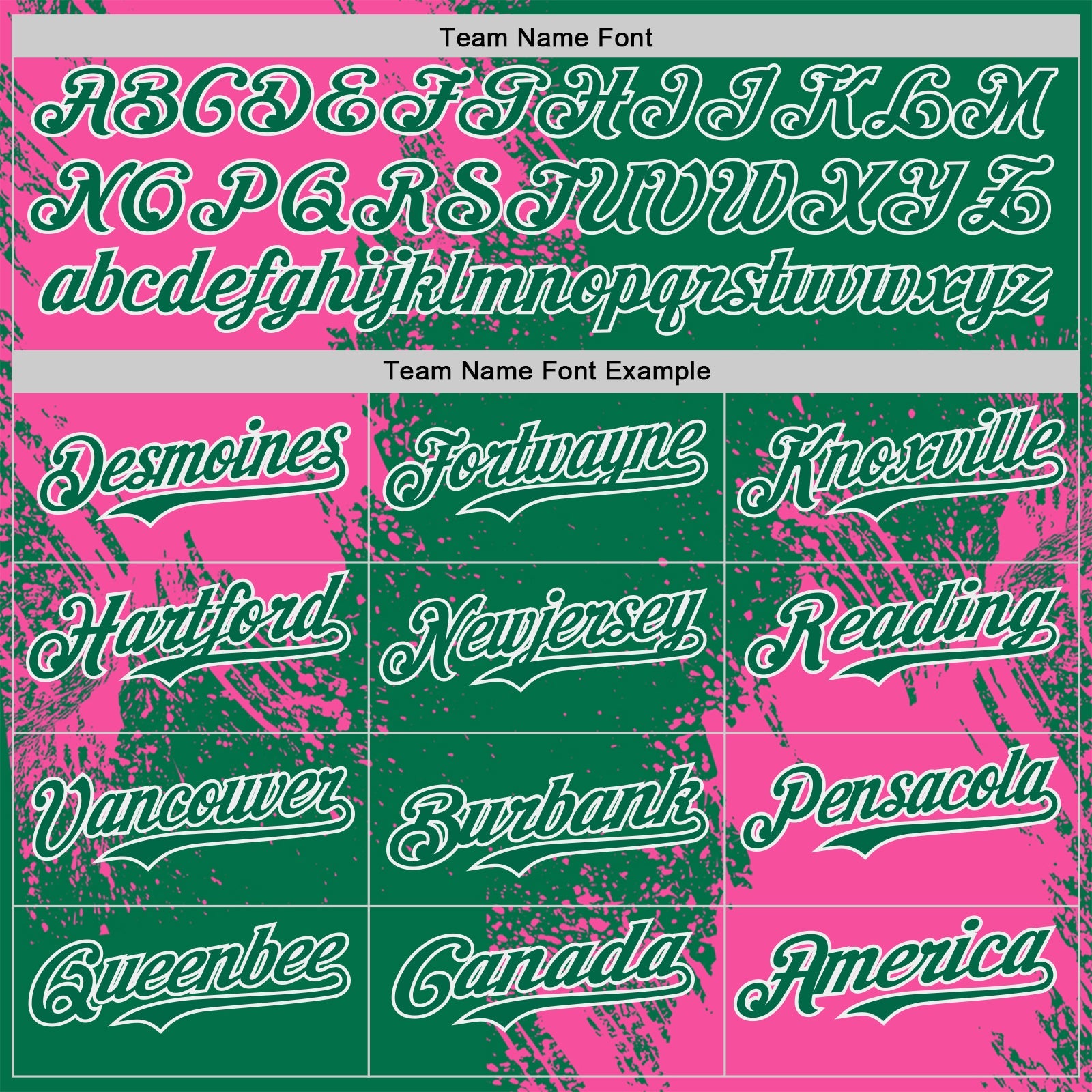 Custom Kelly Green Pink-White Abstract Brush Stroke Authentic Baseball Jersey