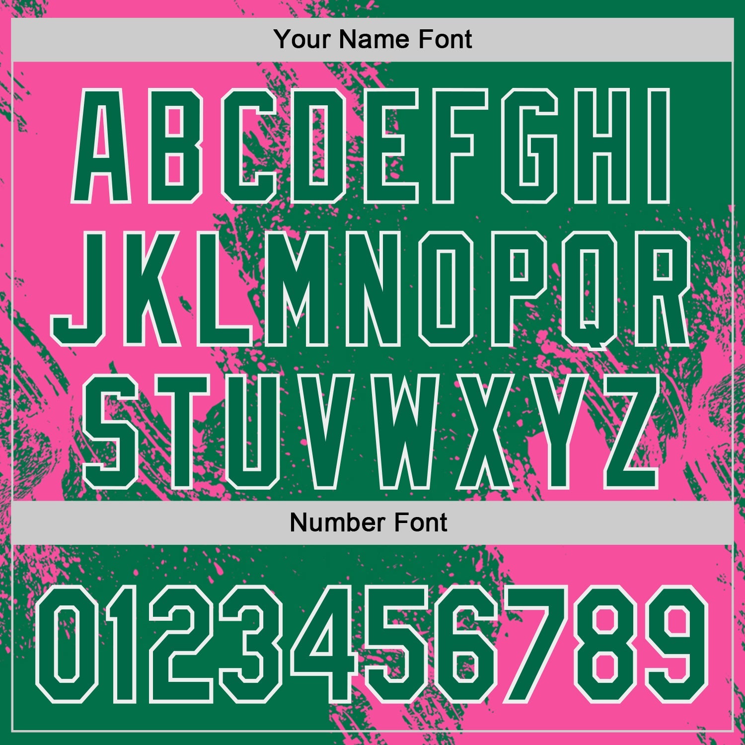 Custom Kelly Green Pink-White Abstract Brush Stroke Authentic Baseball Jersey